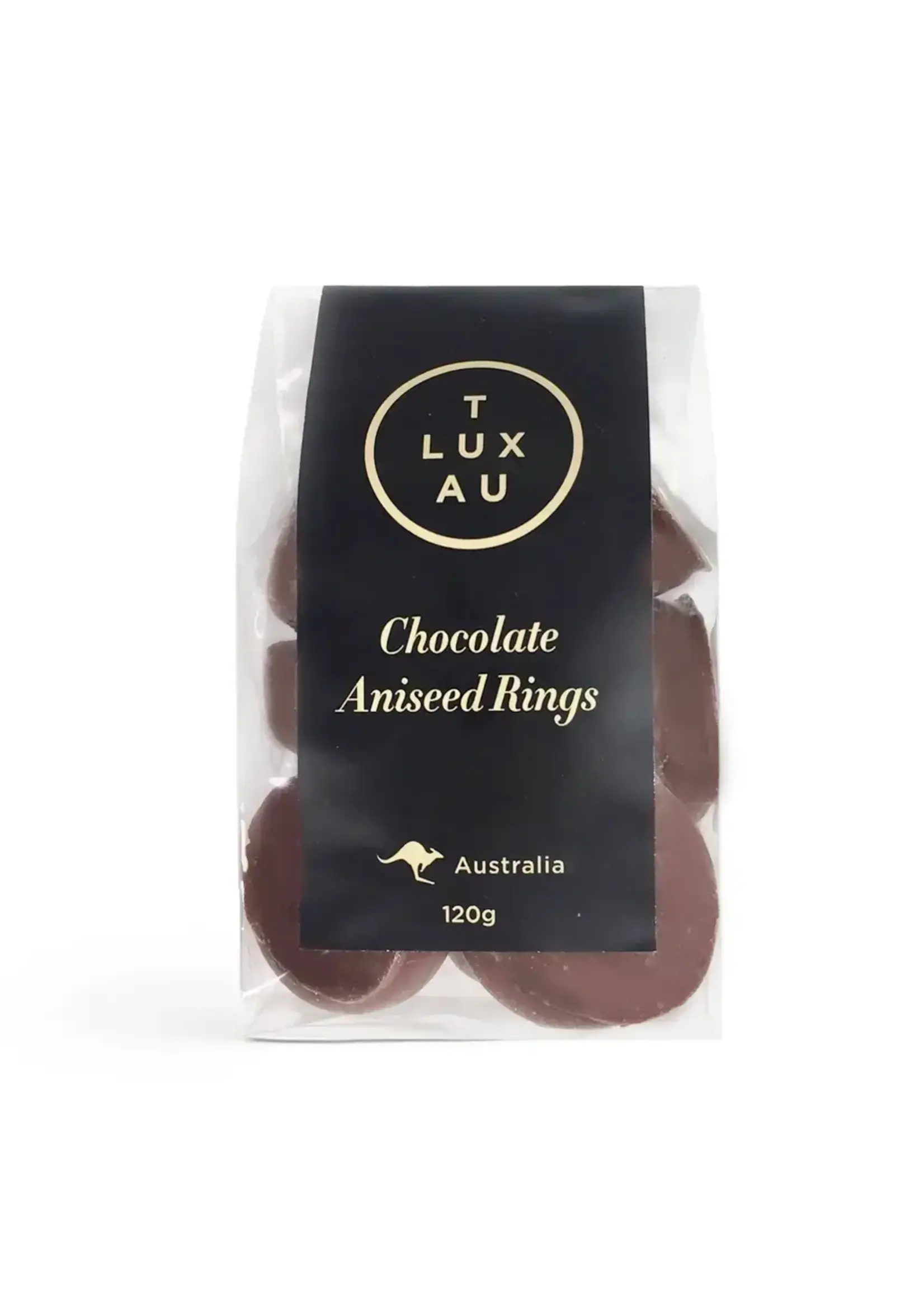 Tluxau Chocolate Aniseed Rings 100g
