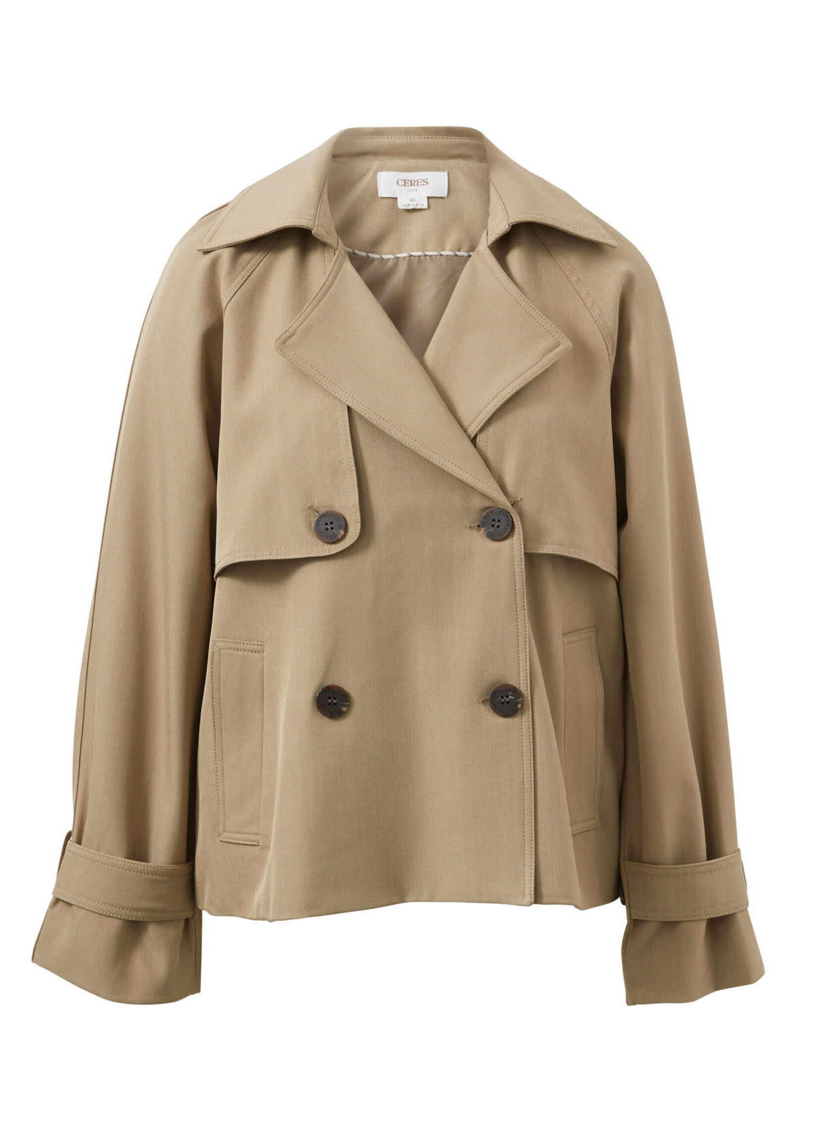 Ceres Life Short Trench Coat