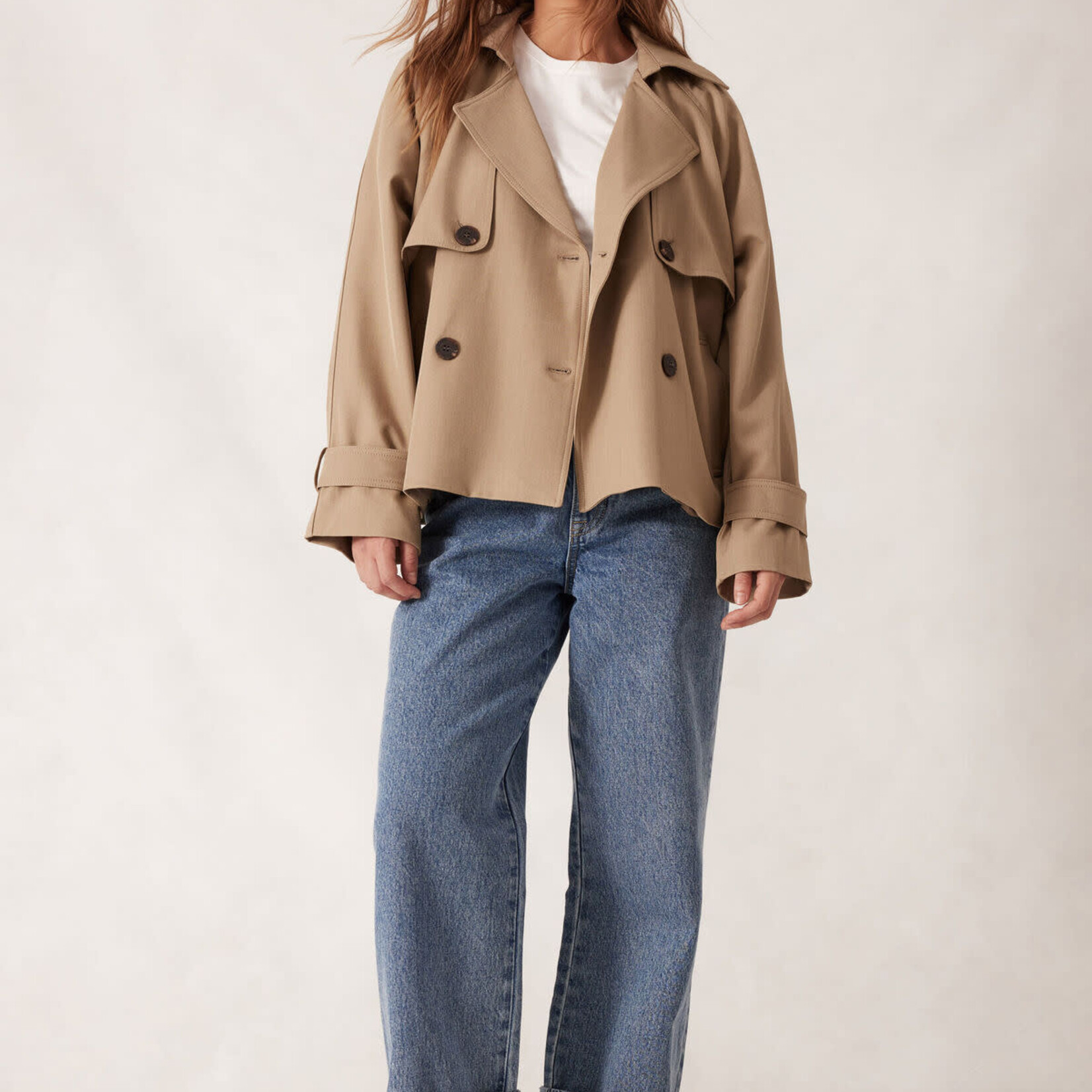 Ceres Life Short Trench Coat
