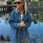 Ceres Life Goldie Longline Denim Shacket