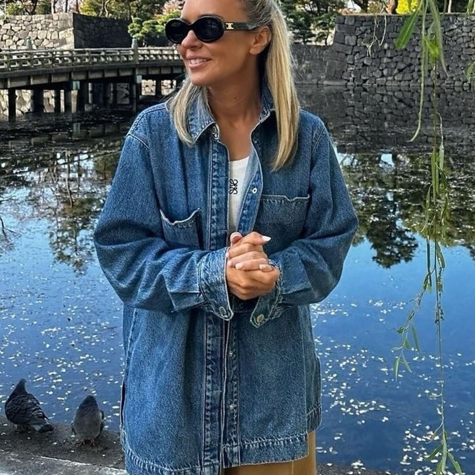 Ceres Life Goldie Longline Denim Shacket
