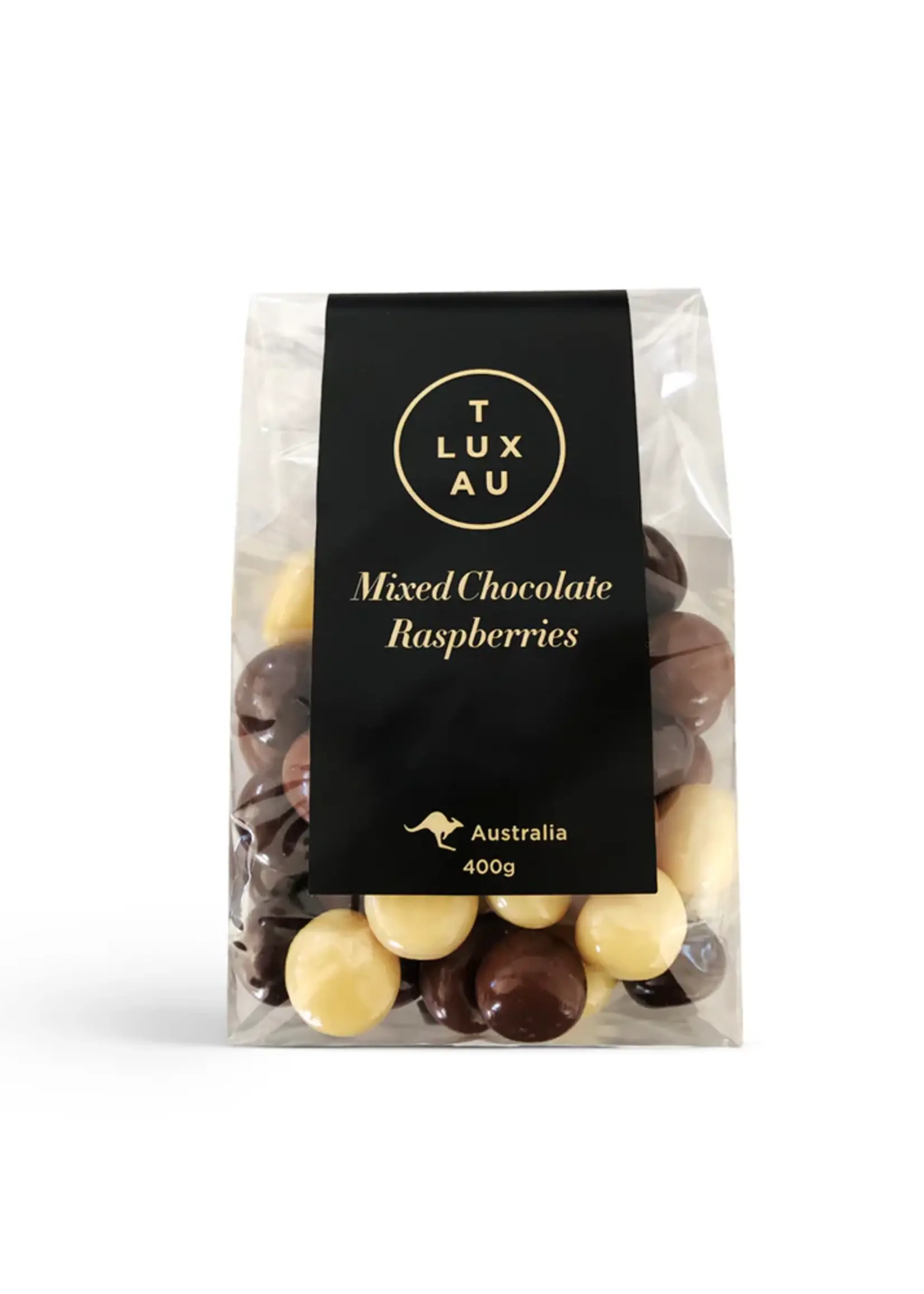 Tluxau Mixed Chocolate Raspberries 350g