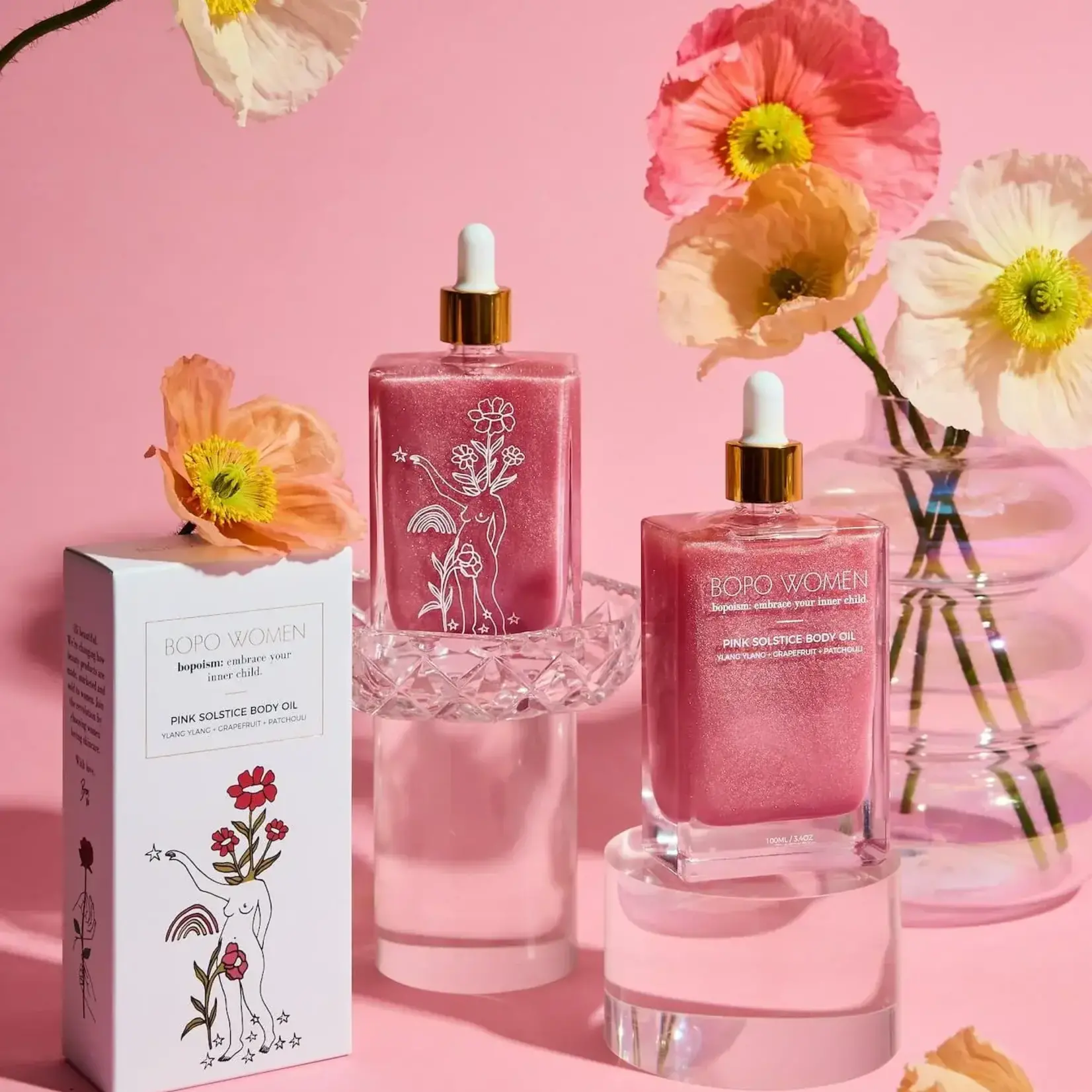 Bopo Women Pink Solstice Body Oil