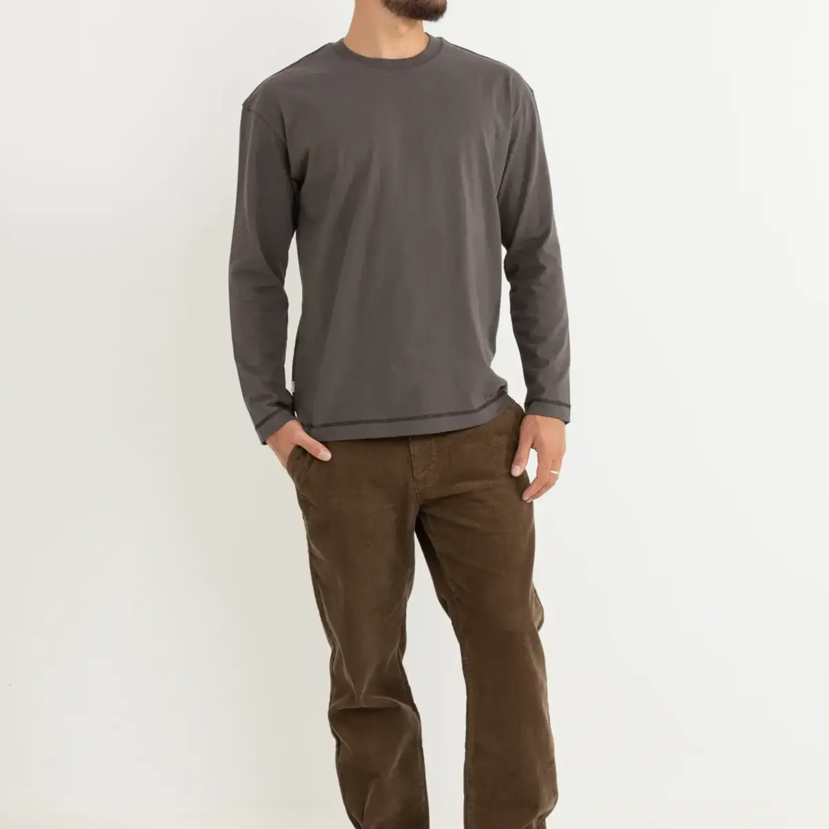 Rhythm Larry Vintage LS T Shirt - Vintage Black