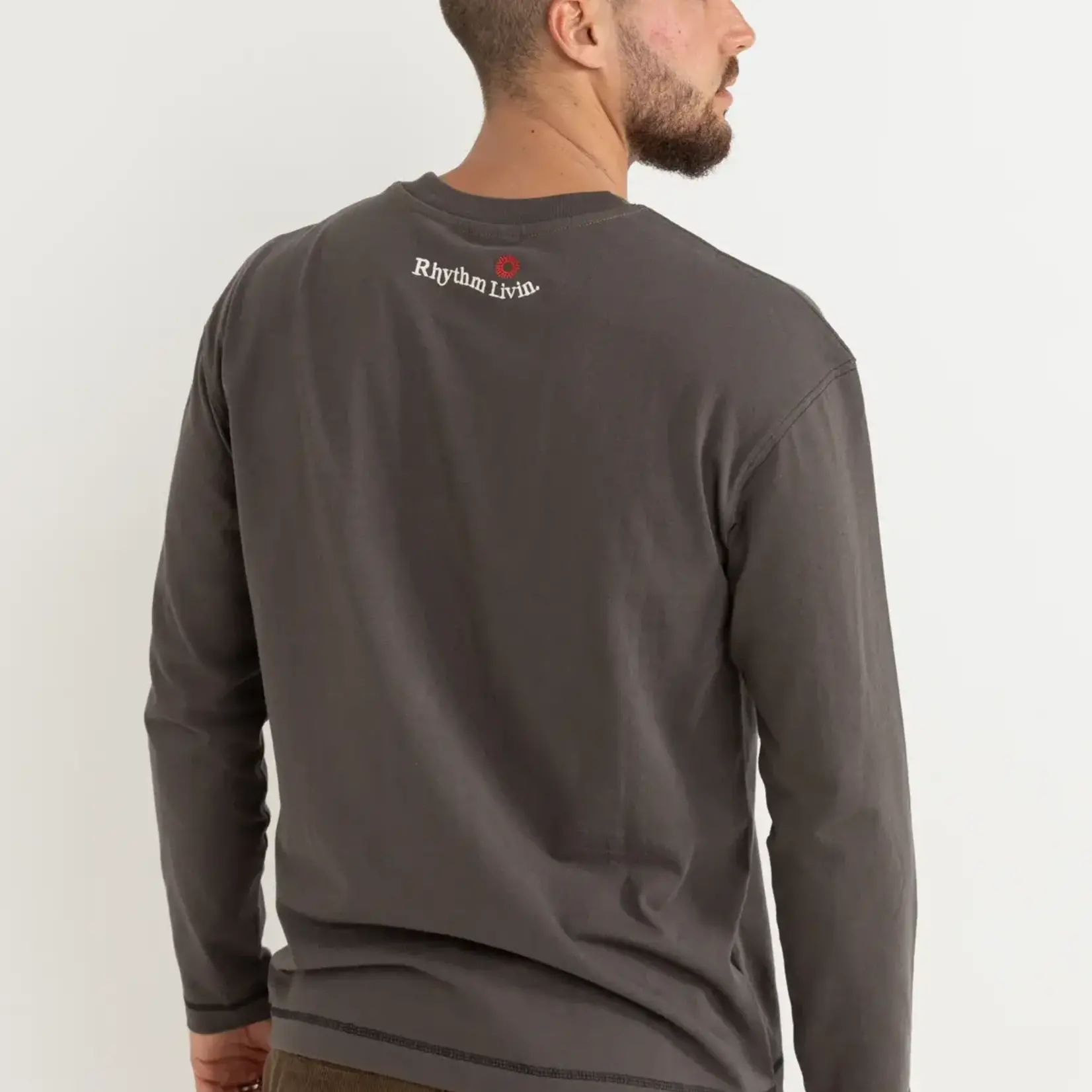 Rhythm Larry Vintage LS T Shirt - Vintage Black