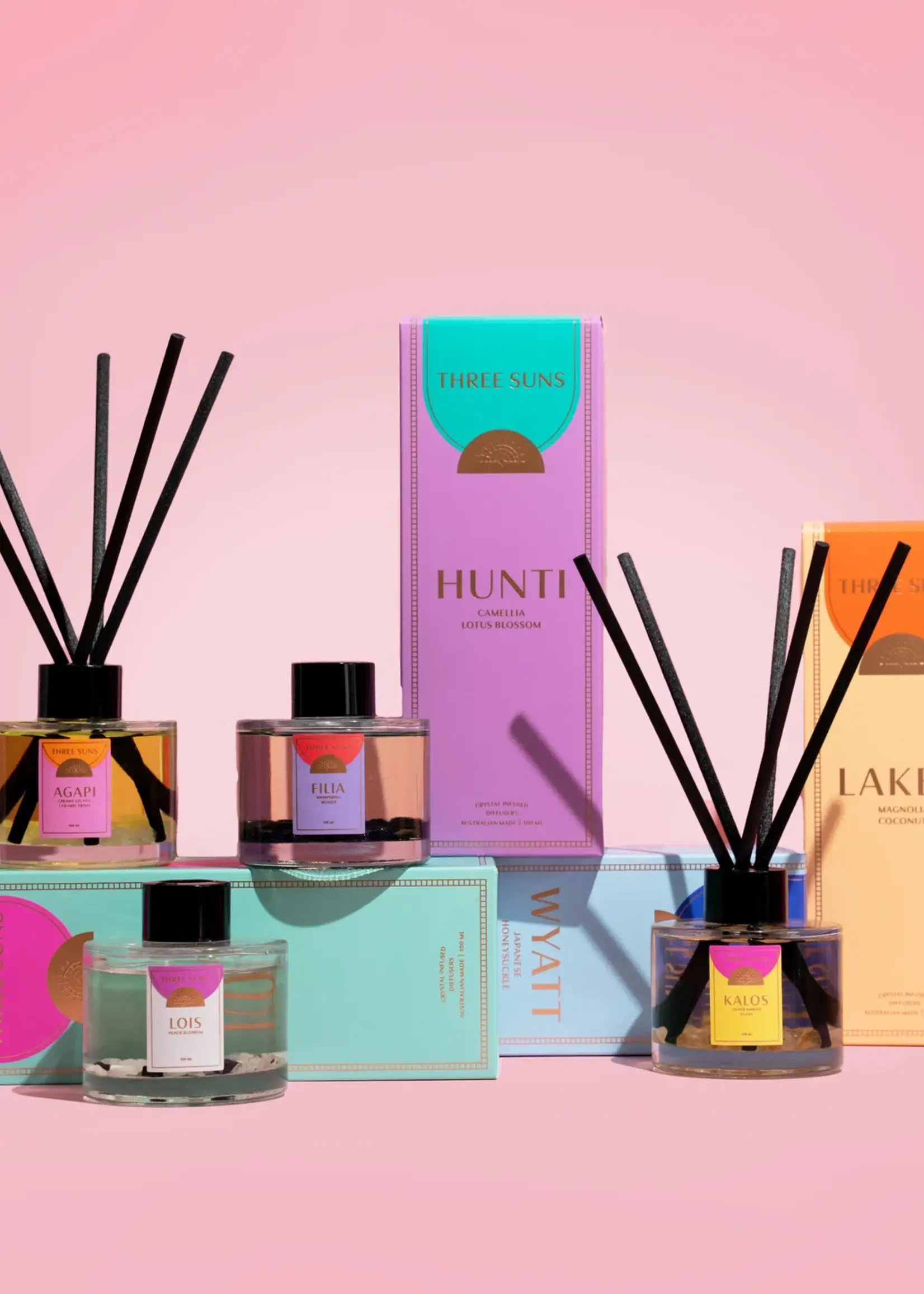 Three Suns Wyatt | 100ml Diffuser of Strength | Japanese Honeysuckle