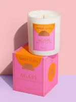 Three Suns Agapi | Crystal Infused Candle of Love | Creamy Vanilla Gelato & Caramel Frost