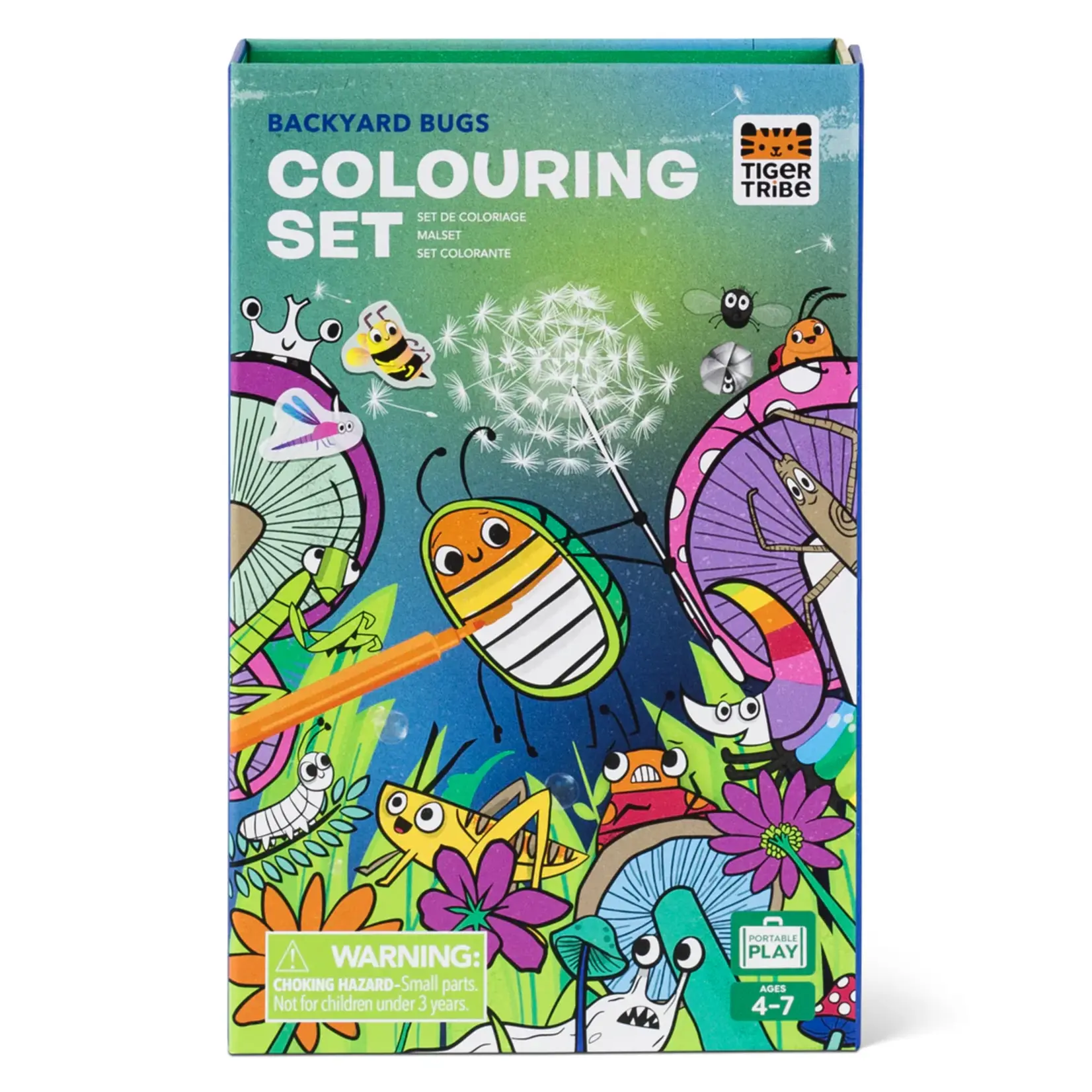 Tiger Tribe Colouring Set Backyard Bugs