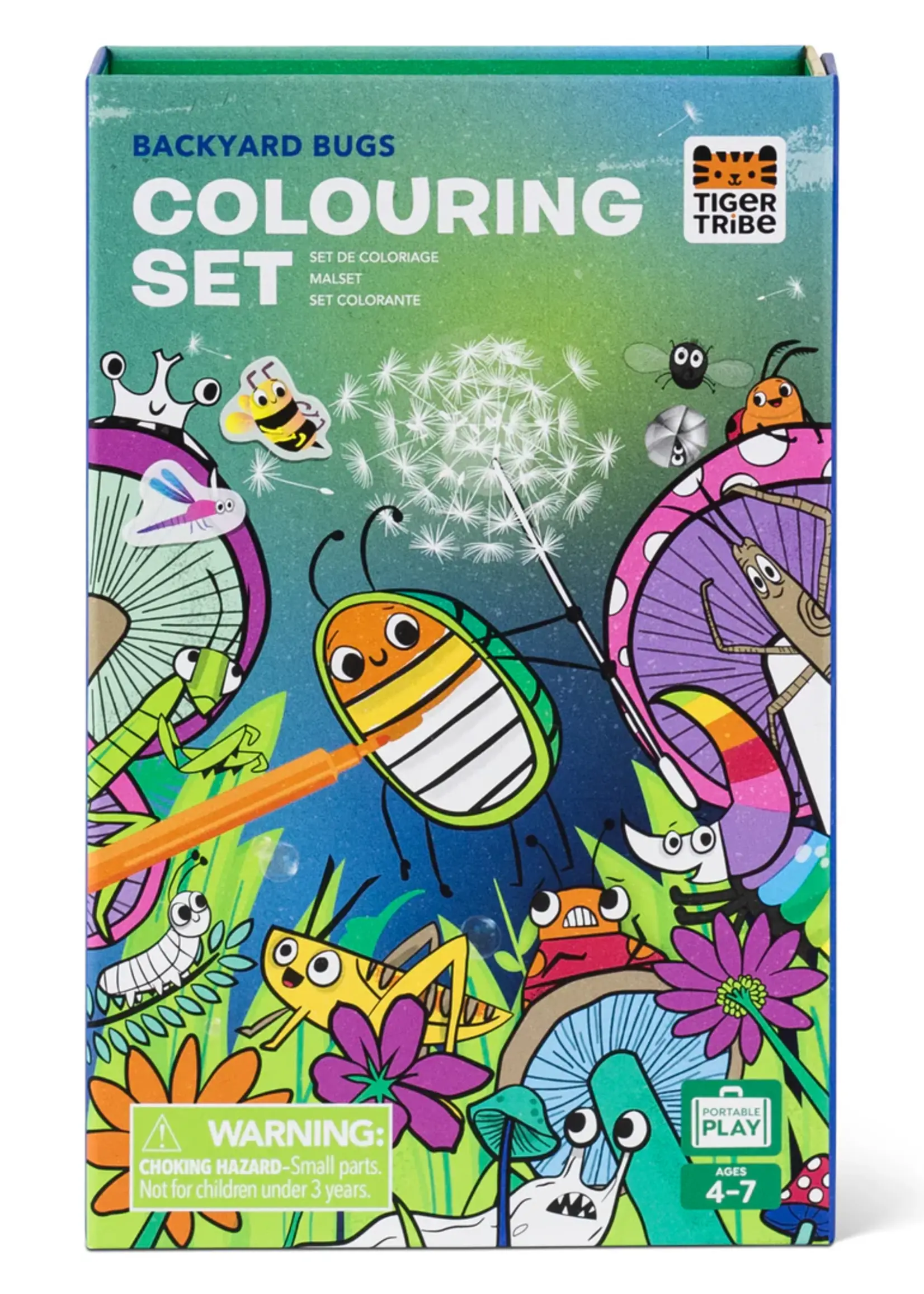 Tiger Tribe Colouring Set Backyard Bugs