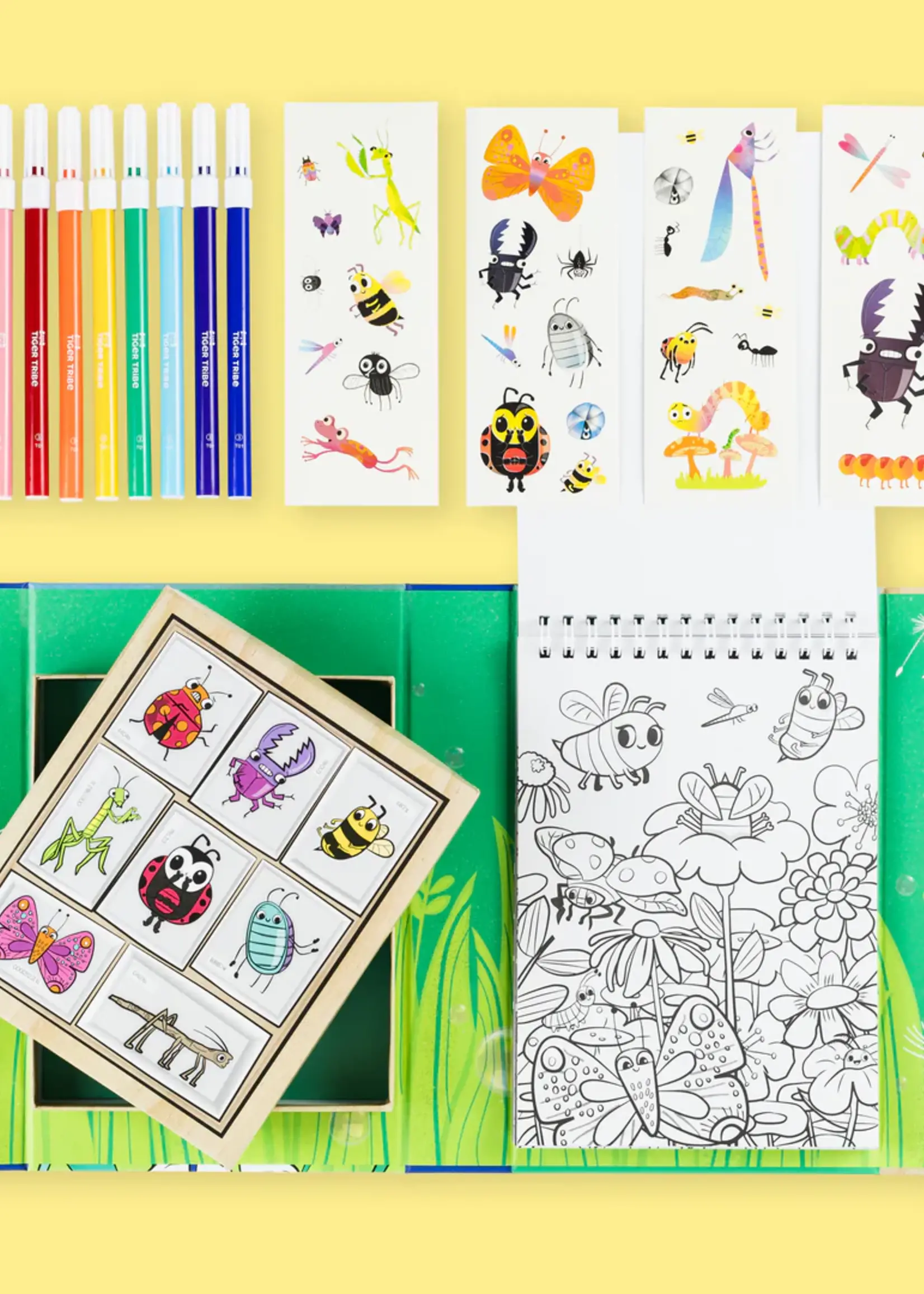 Tiger Tribe Colouring Set Backyard Bugs