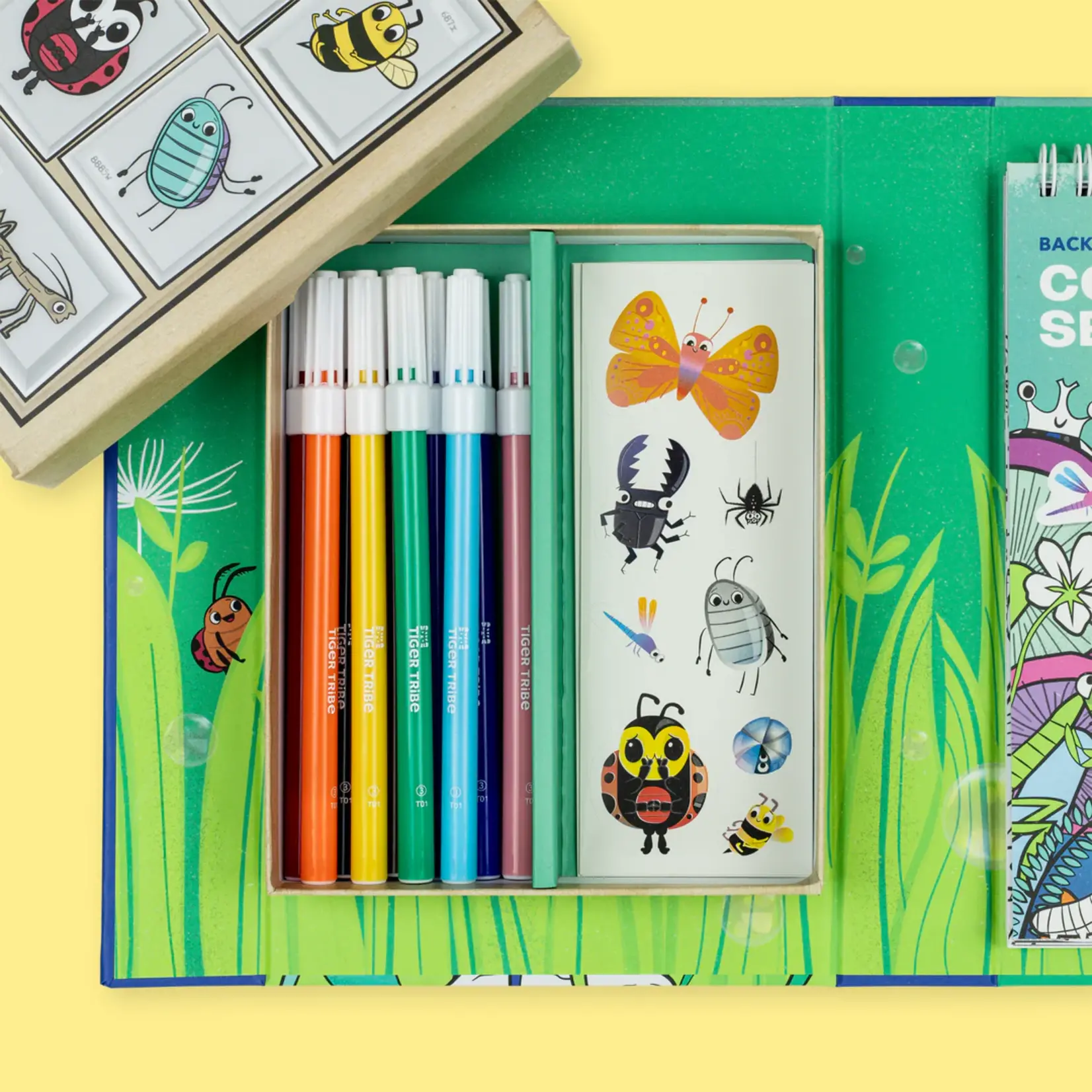 Tiger Tribe Colouring Set Backyard Bugs