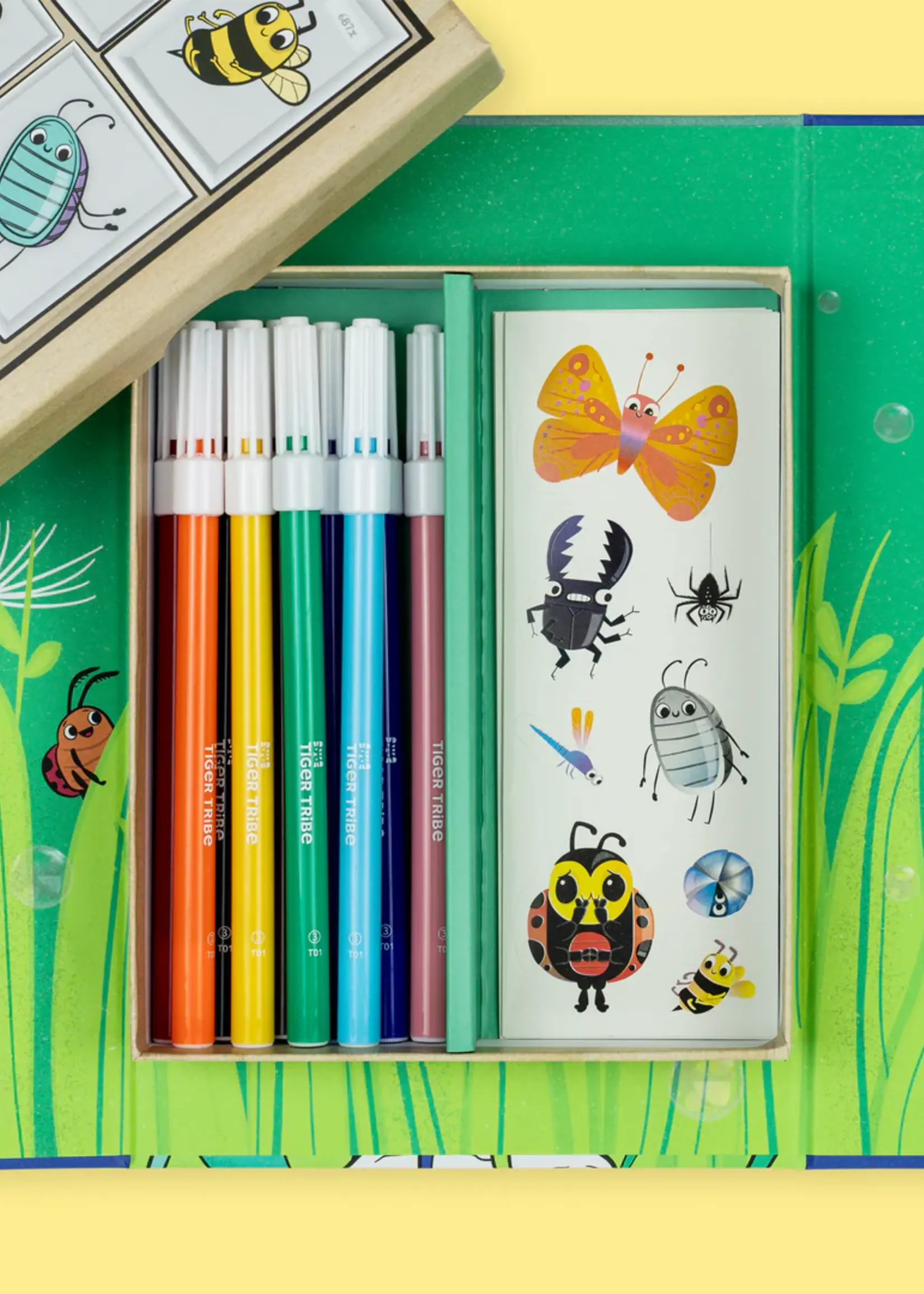 Tiger Tribe Colouring Set Backyard Bugs
