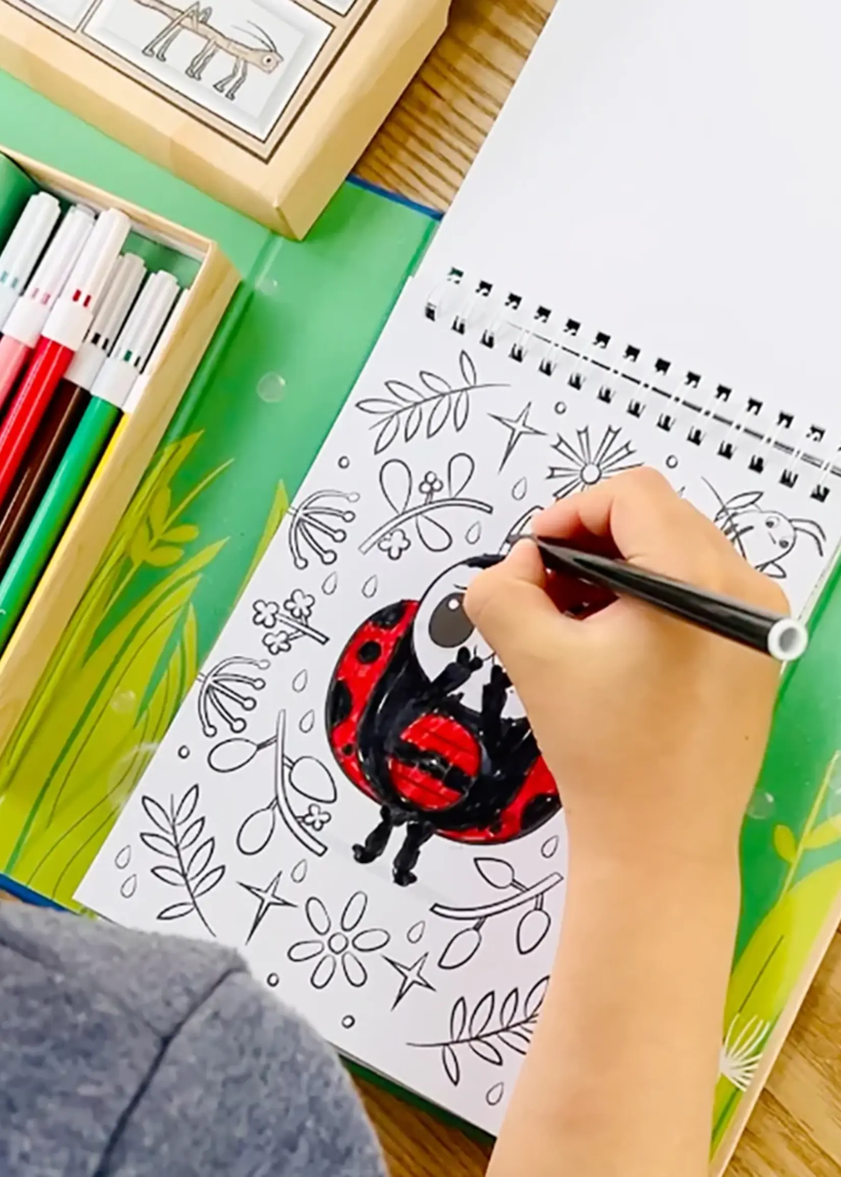 Tiger Tribe Colouring Set Backyard Bugs