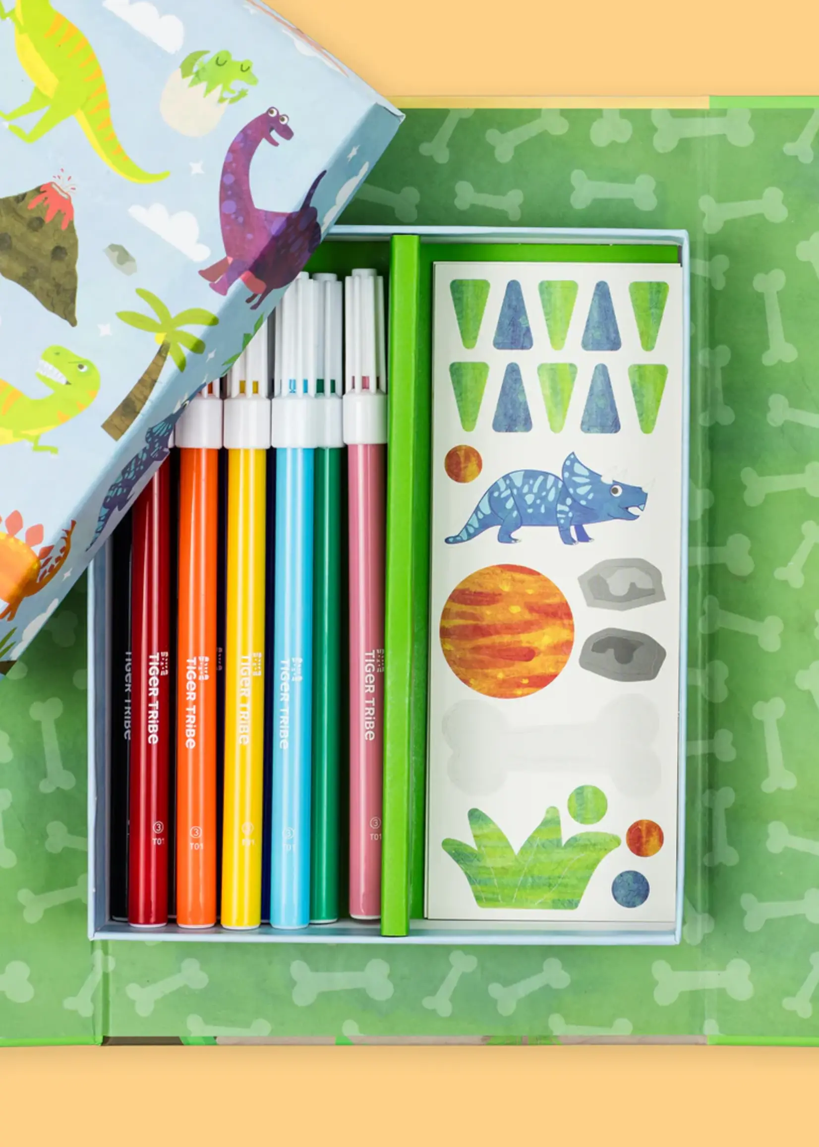 Tiger Tribe Colouring Set Dinosaurs