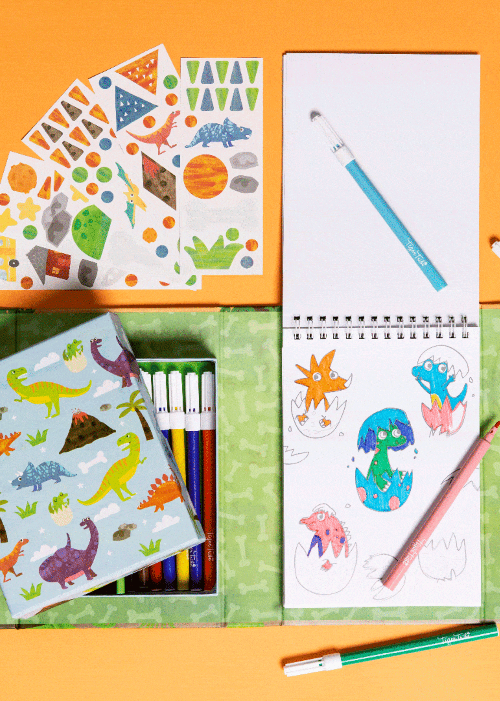 Tiger Tribe Colouring Set Dinosaurs