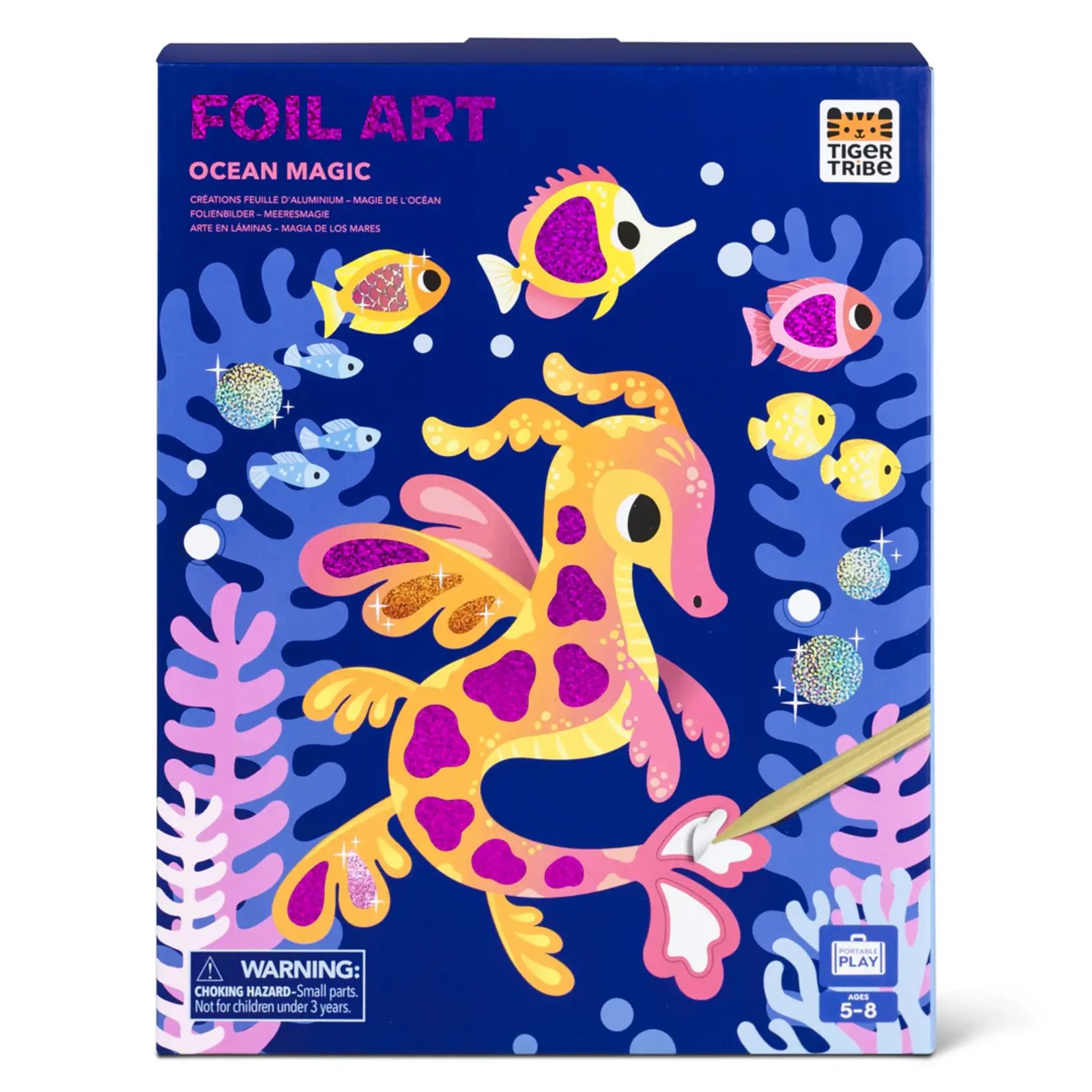 Tiger Tribe Foil Art Ocean