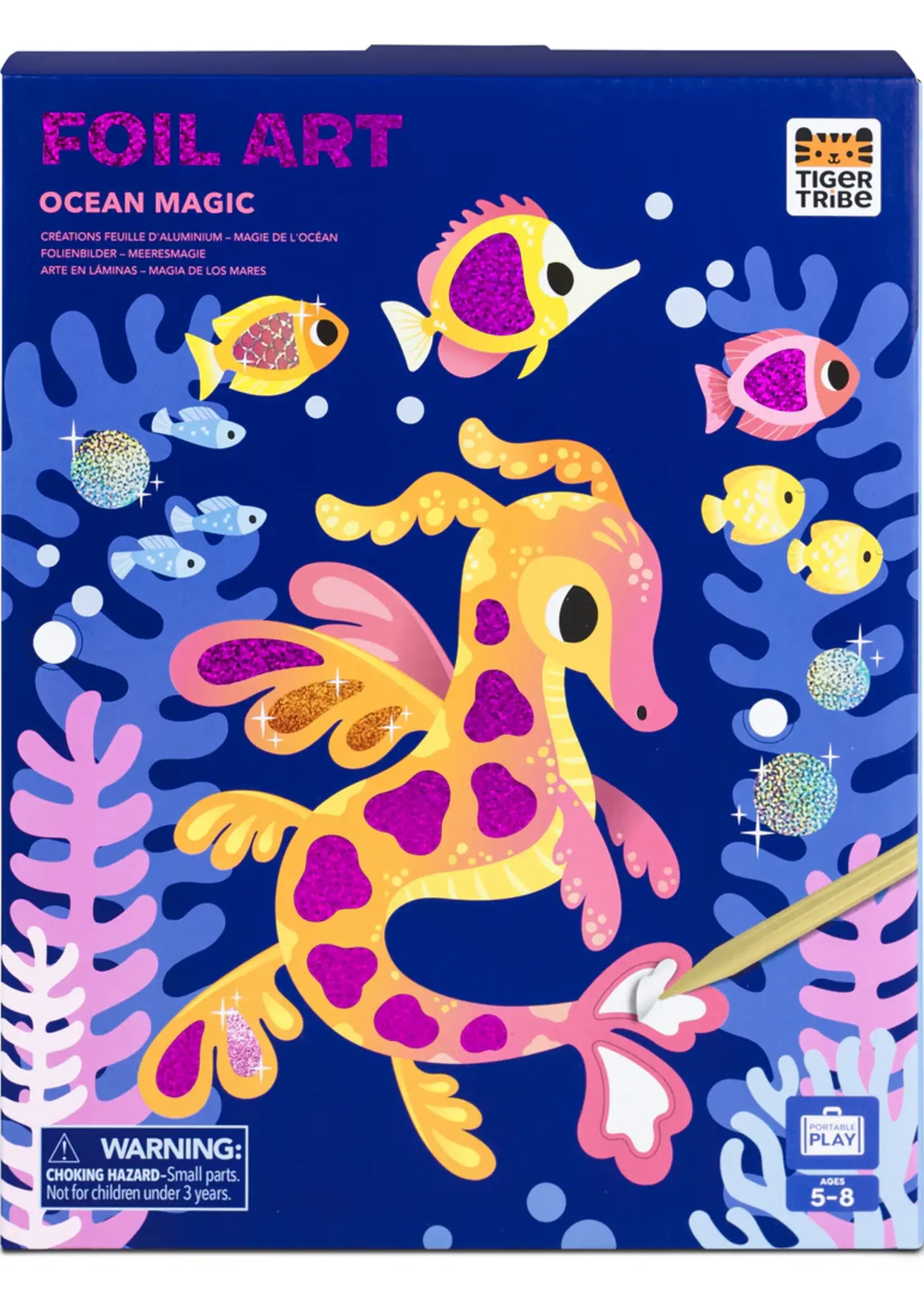 Tiger Tribe Foil Art Ocean