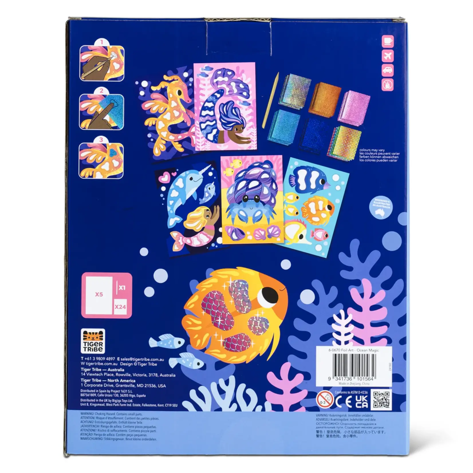 Tiger Tribe Foil Art Ocean