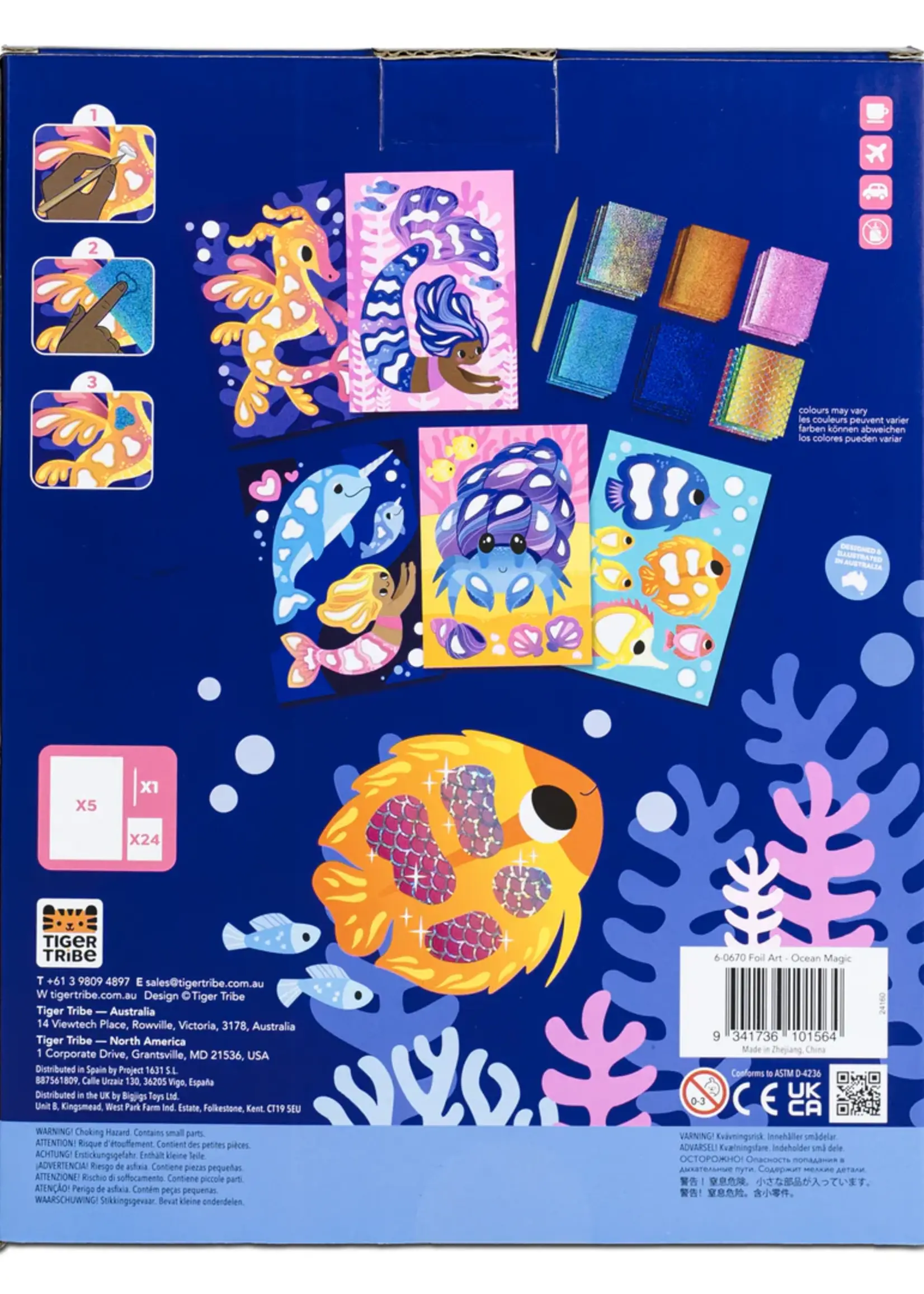 Tiger Tribe Foil Art Ocean