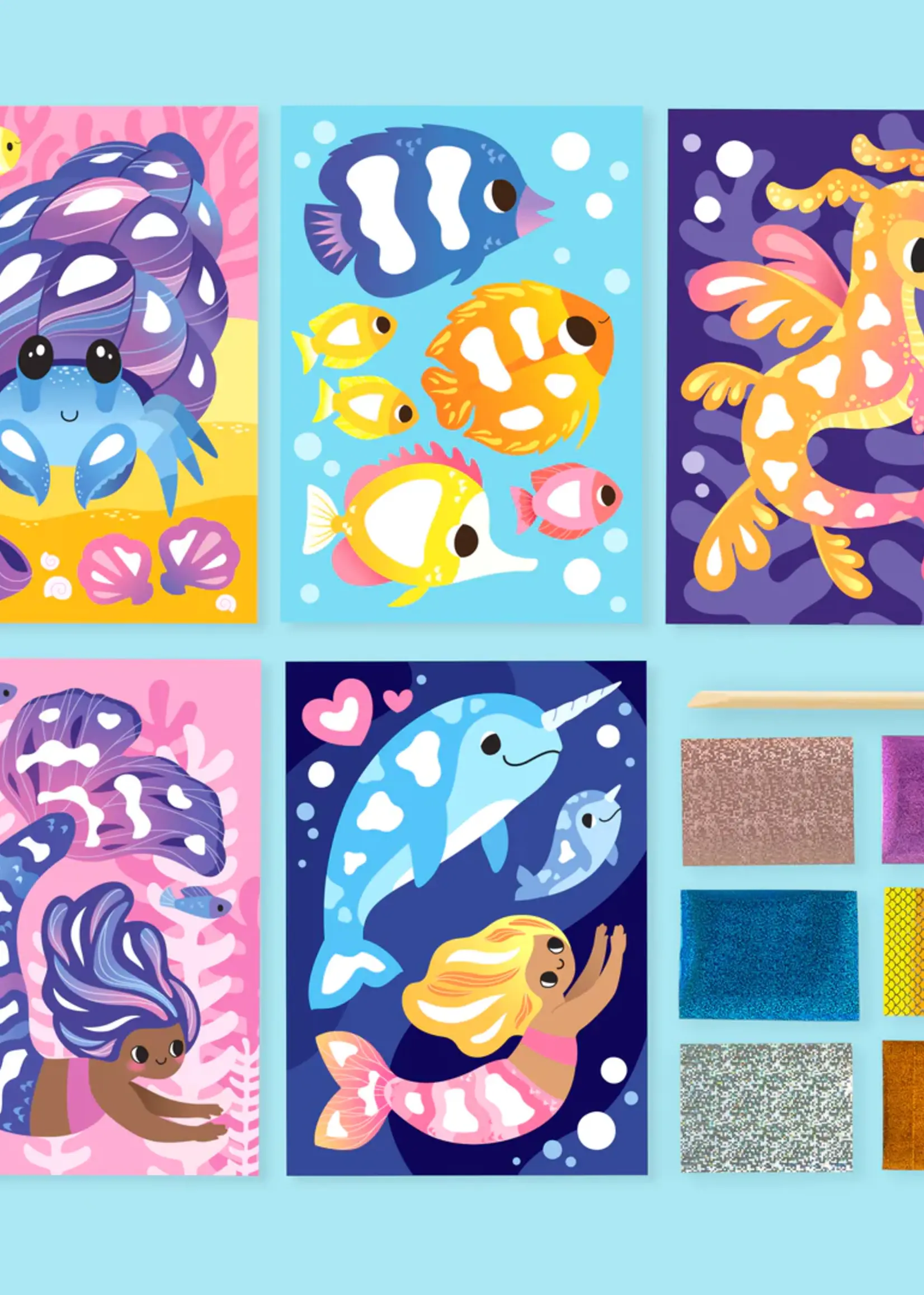 Tiger Tribe Foil Art Ocean