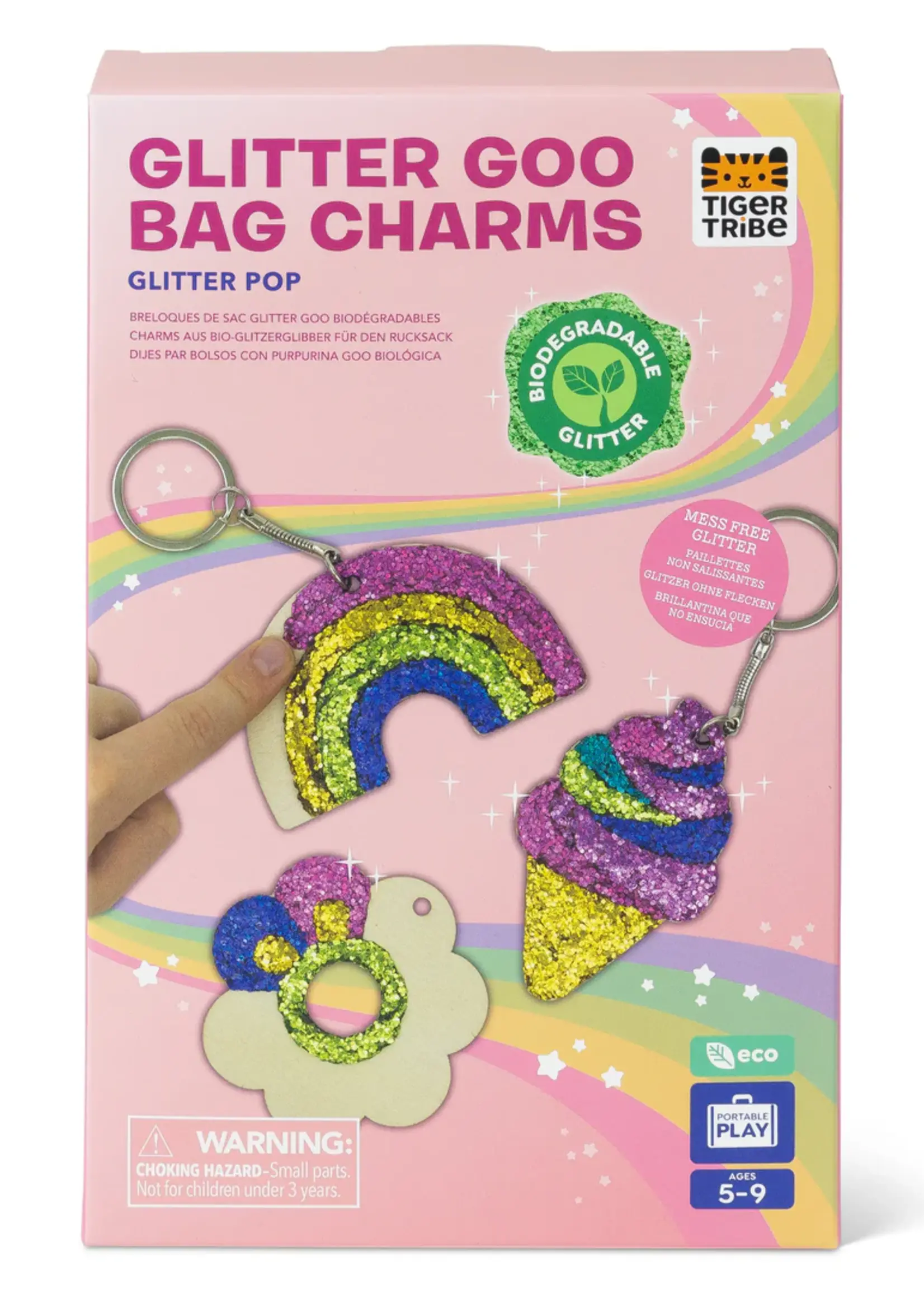 Tiger Tribe Glitter Bag Charms Glitter Pop