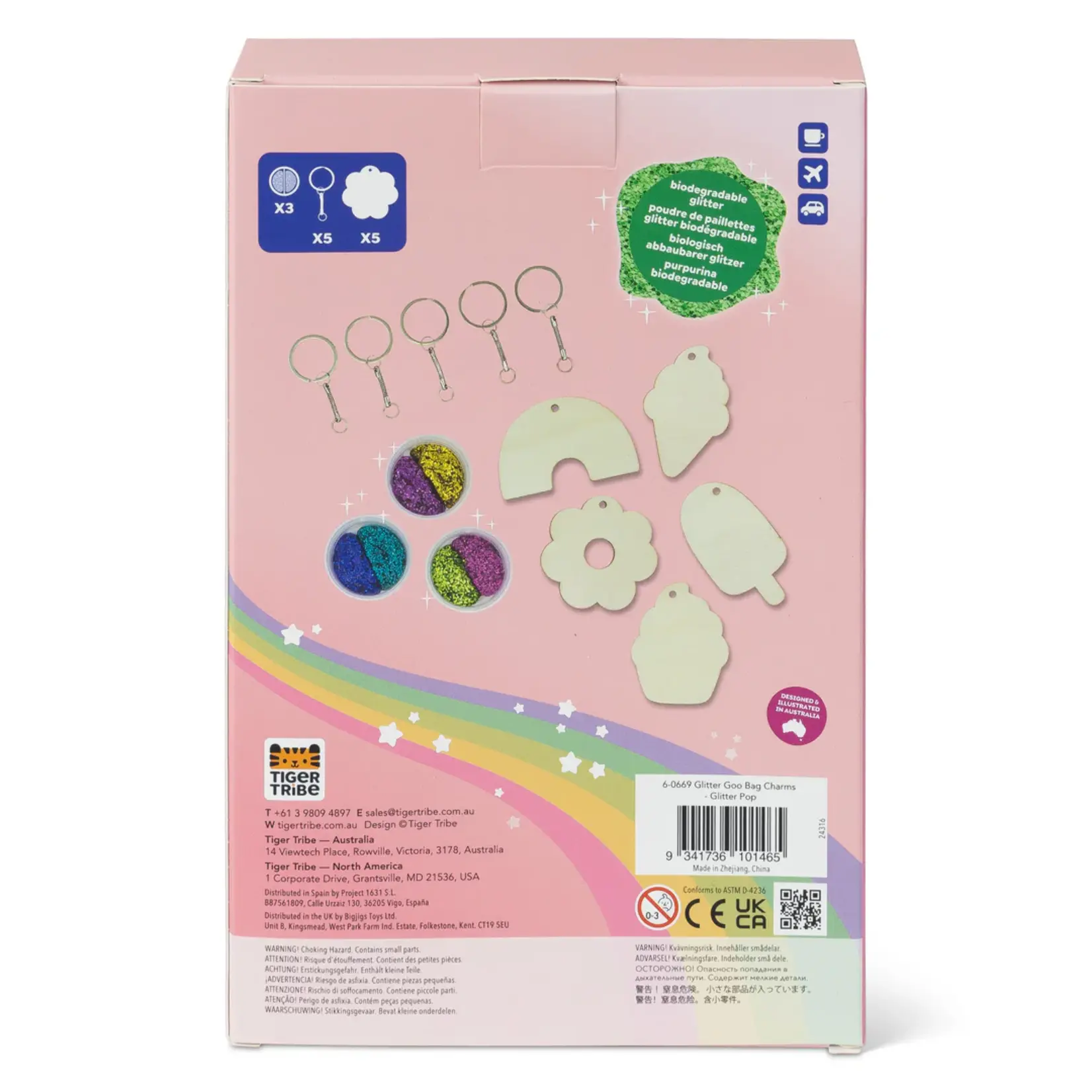 Glitter Bag Charms Glitter Pop