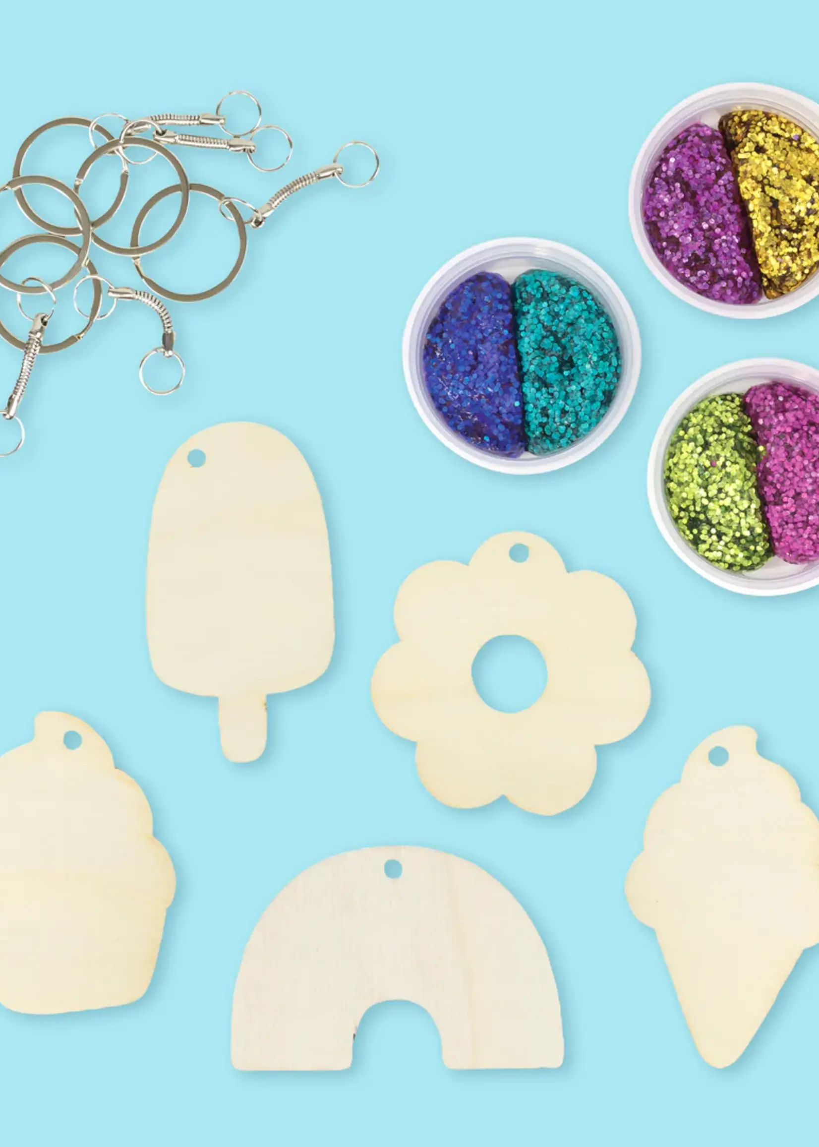 Tiger Tribe Glitter Bag Charms Glitter Pop