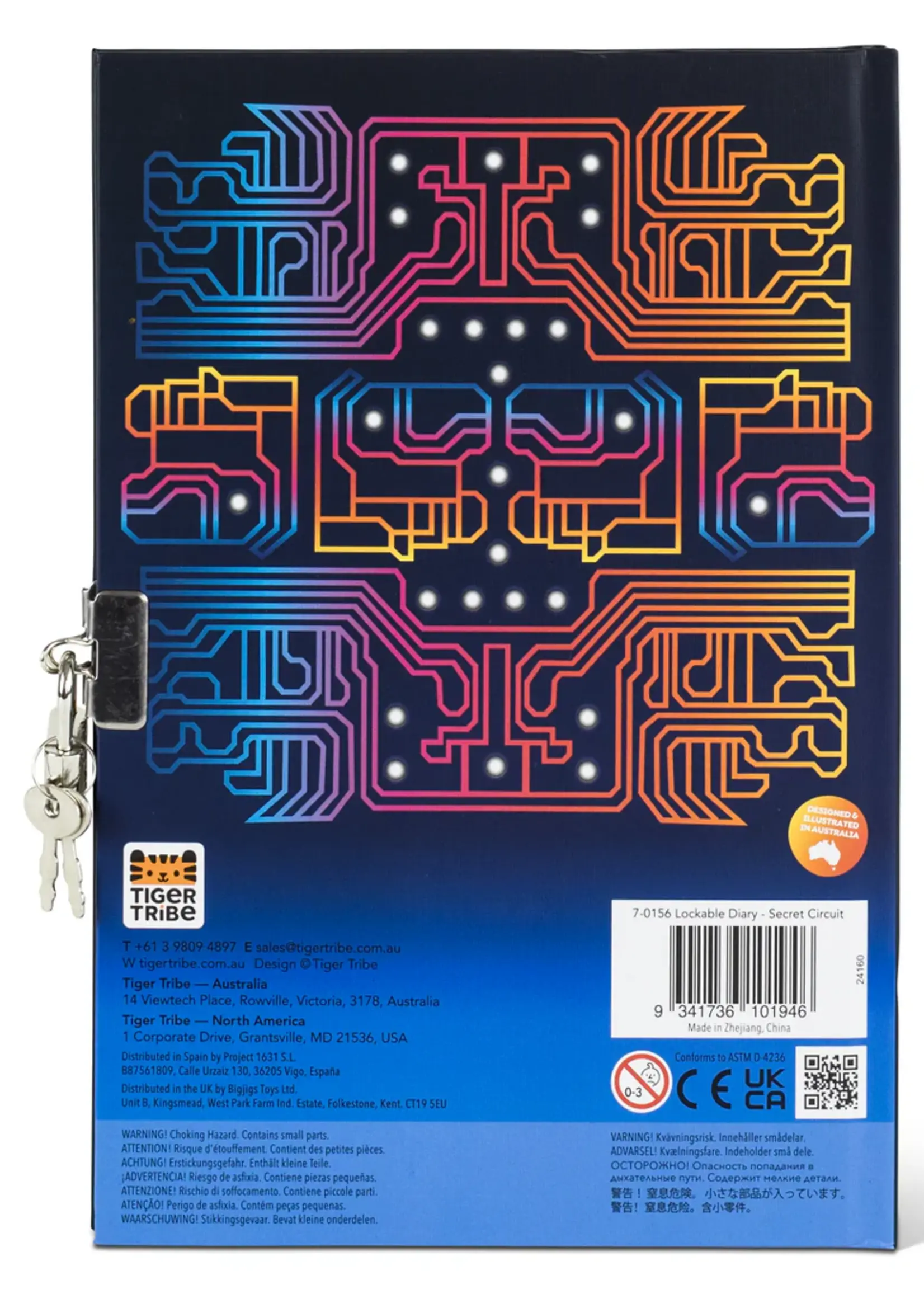 Tiger Tribe Lockable Diary Secret Circuit