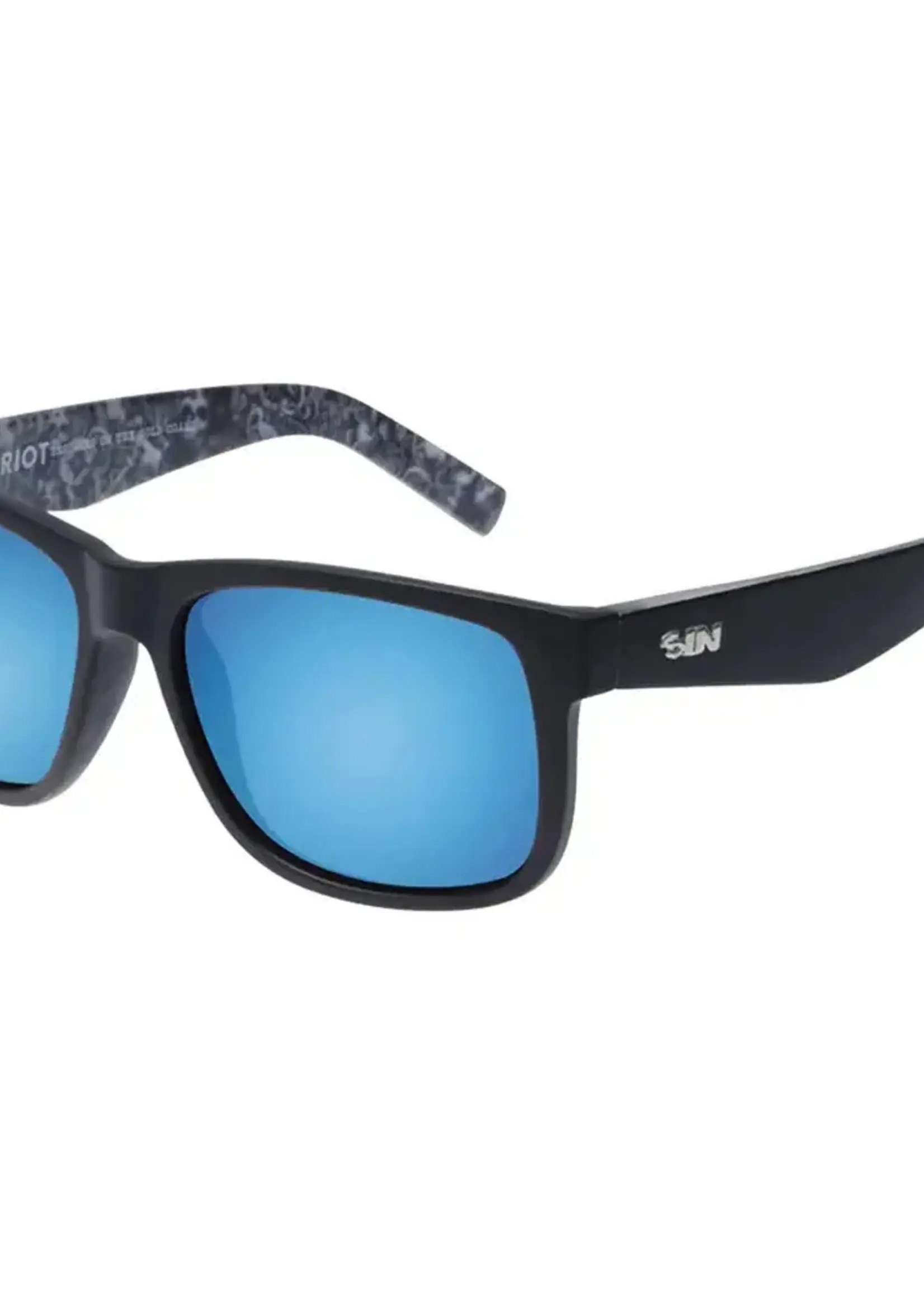 Sin Eyewear Riot Sunglasses - Black & Blue Flash