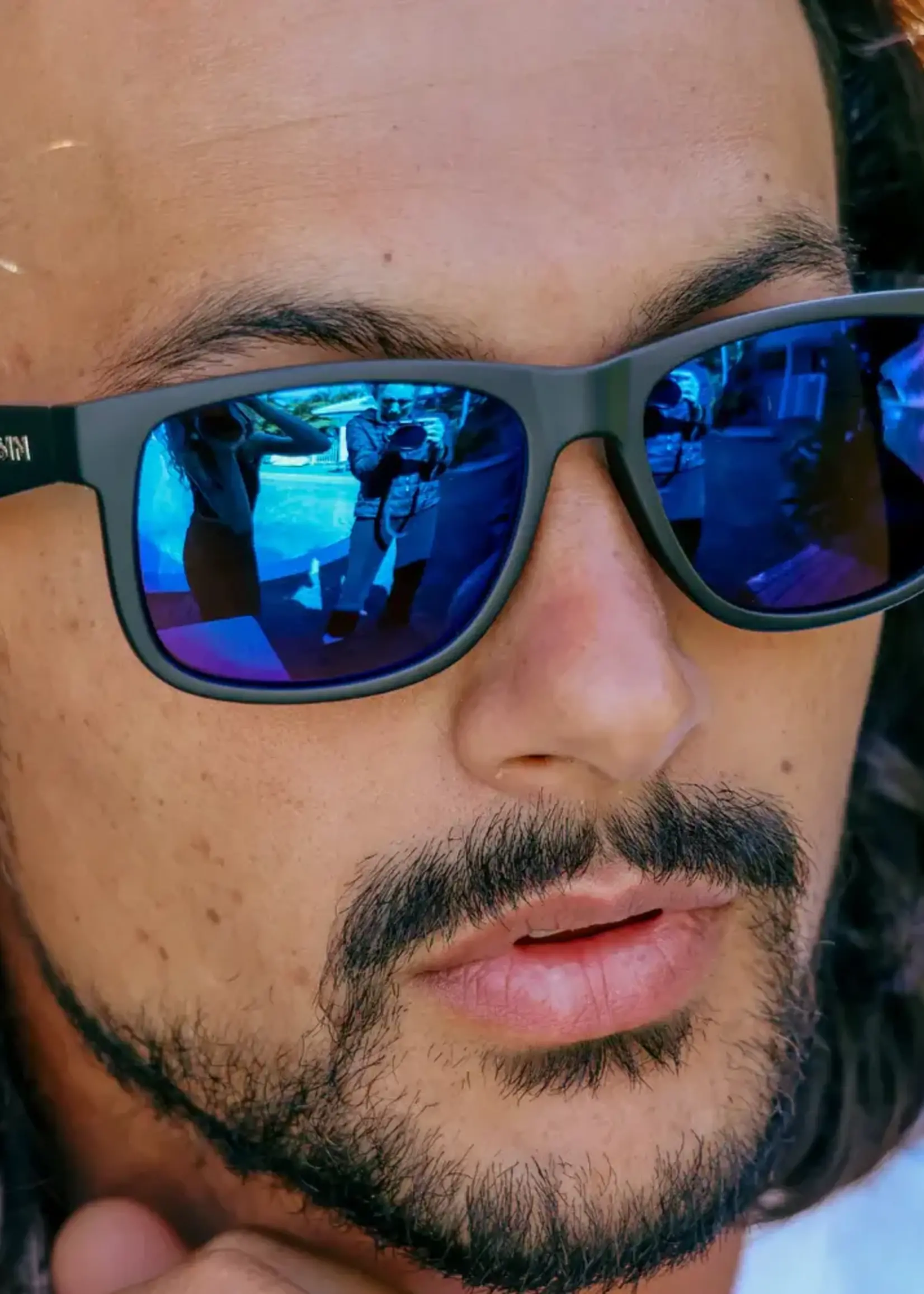 Sin Eyewear Riot Sunglasses - Black & Blue Flash