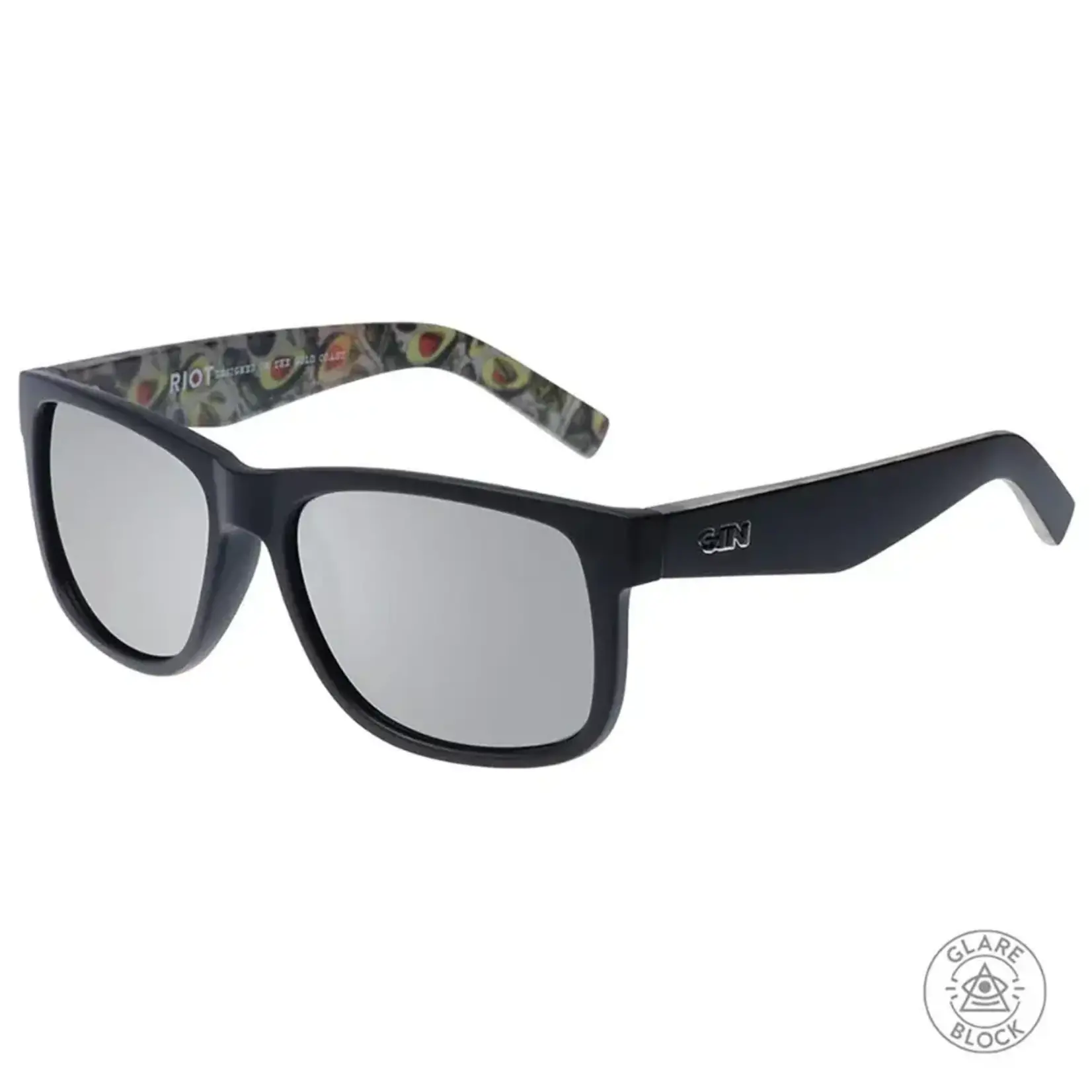 Sin Eyewear Riot Sunglasses - Black & Silver Flash