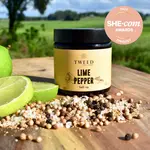 Tweed Real Food Lime Pepper Grinder Salt - Jar 70g