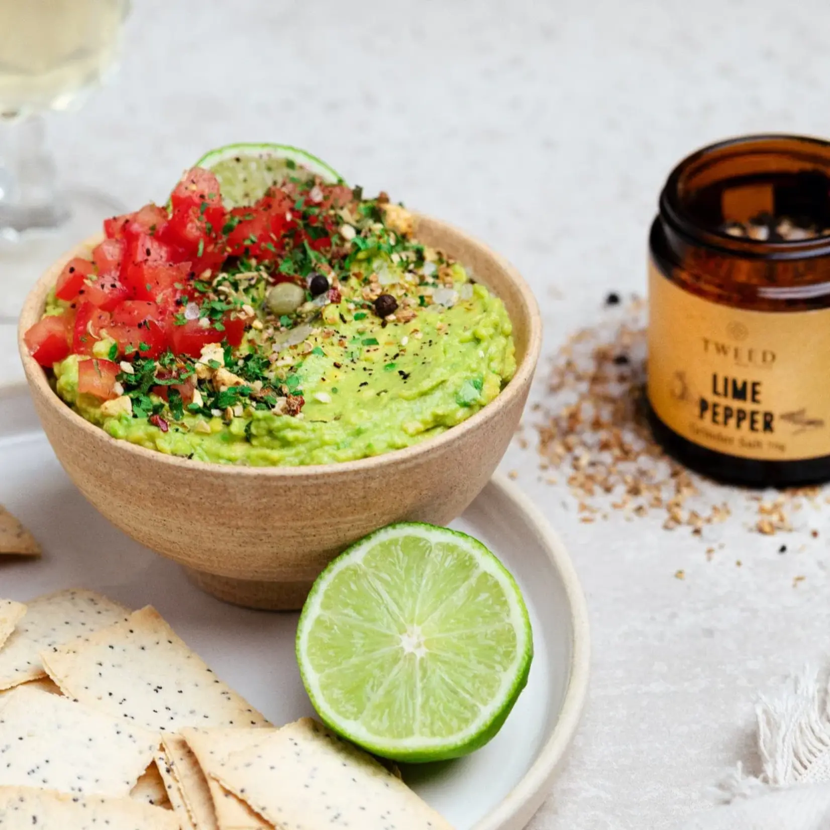 Tweed Real Food Lime Pepper Grinder Salt - Jar 70g
