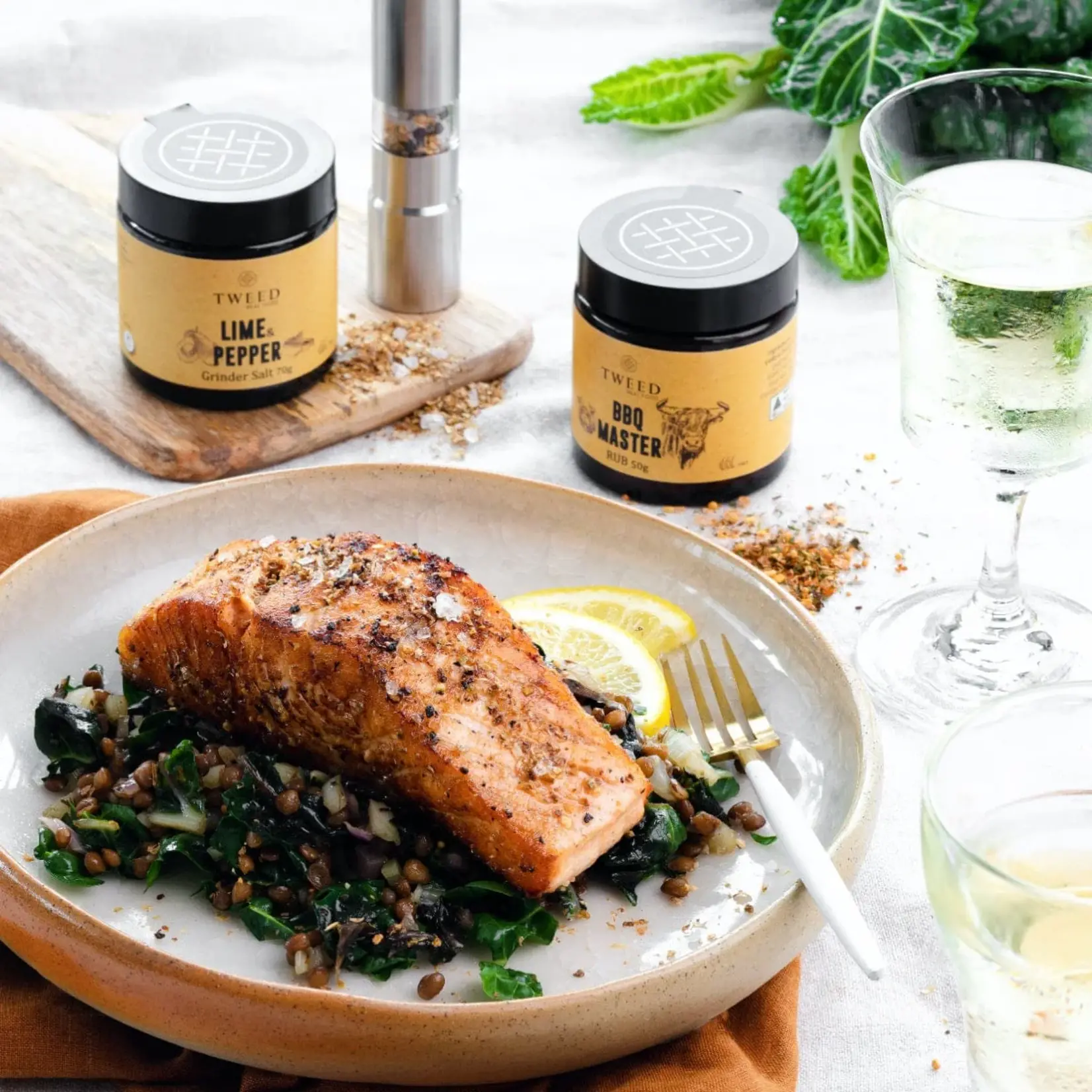 Tweed Real Food Lime Pepper Grinder Salt - Jar 70g