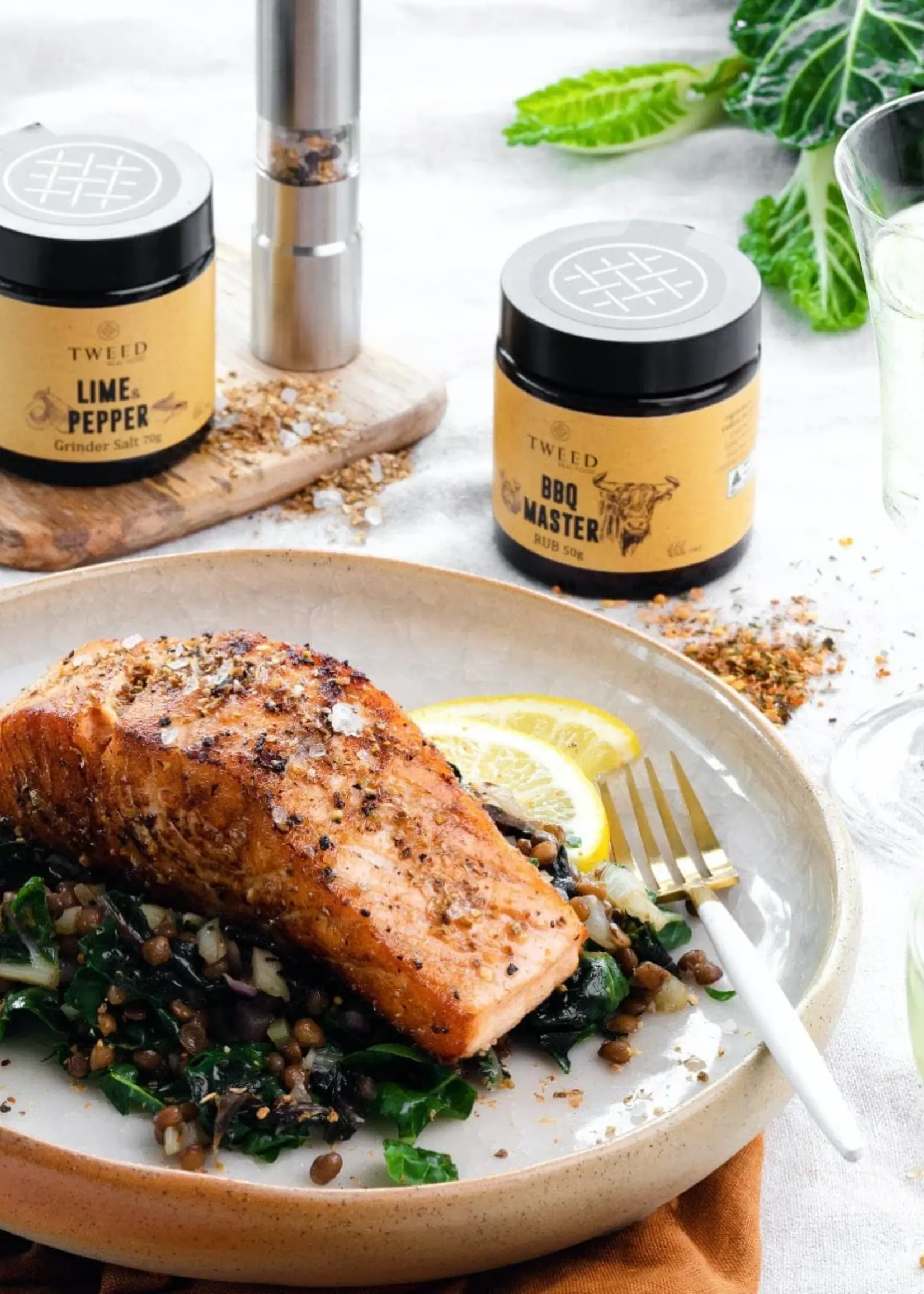 Tweed Real Food Lime Pepper Grinder Salt - Jar 70g