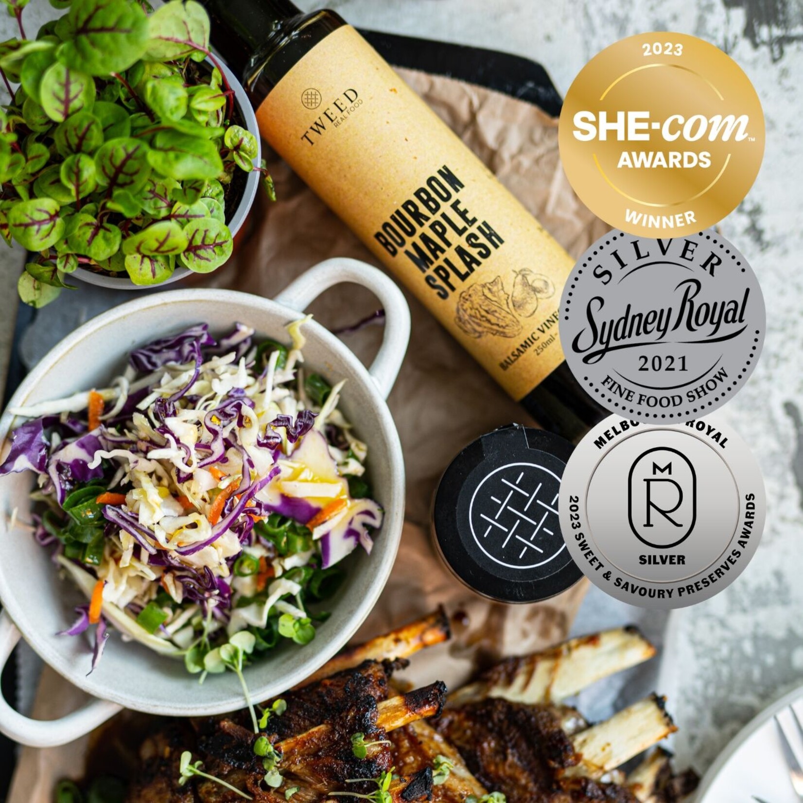 Tweed Real Food Bourbon Maple Splash Balsamic Vinegar
