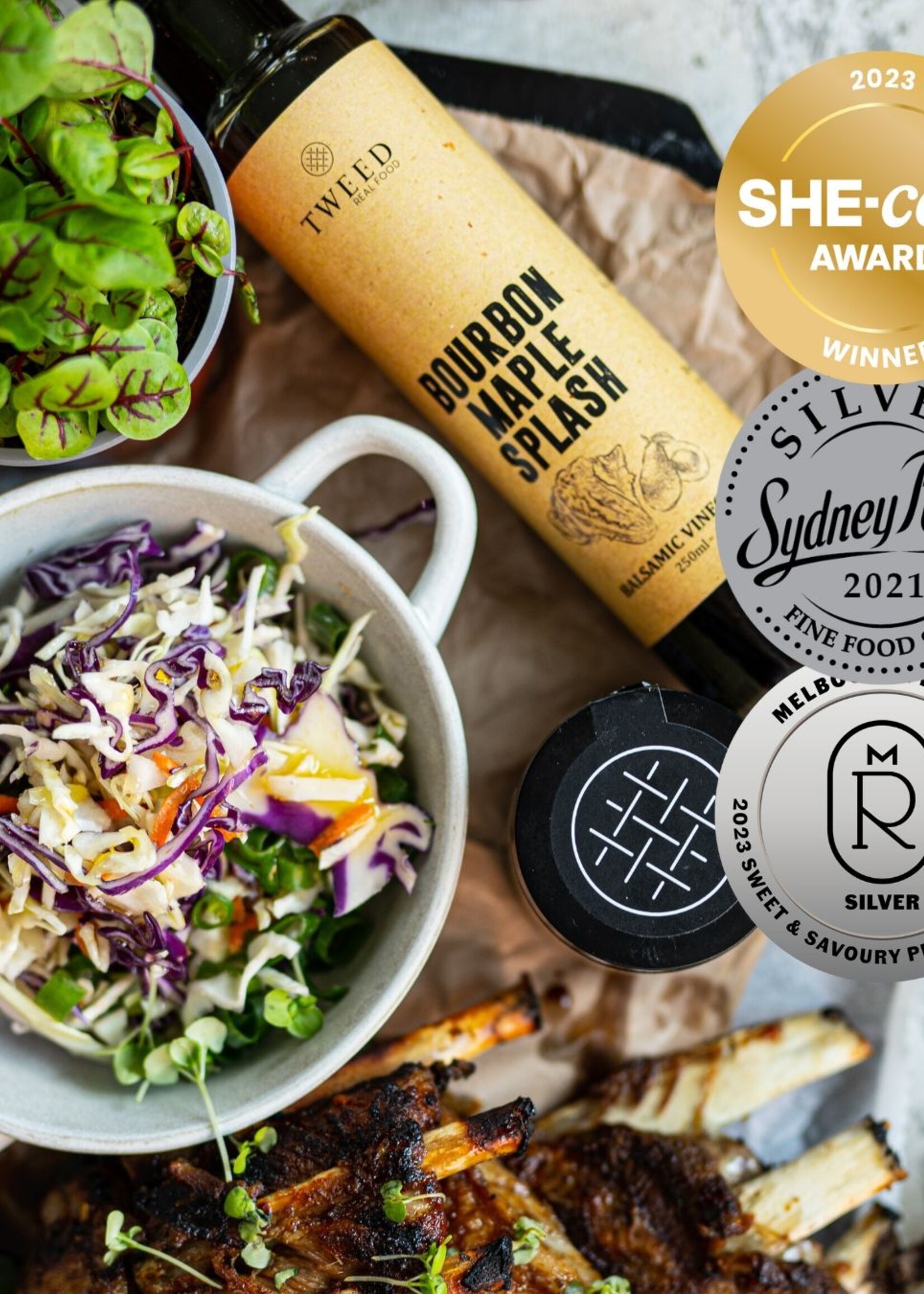 Tweed Real Food Bourbon Maple Splash Balsamic Vinegar