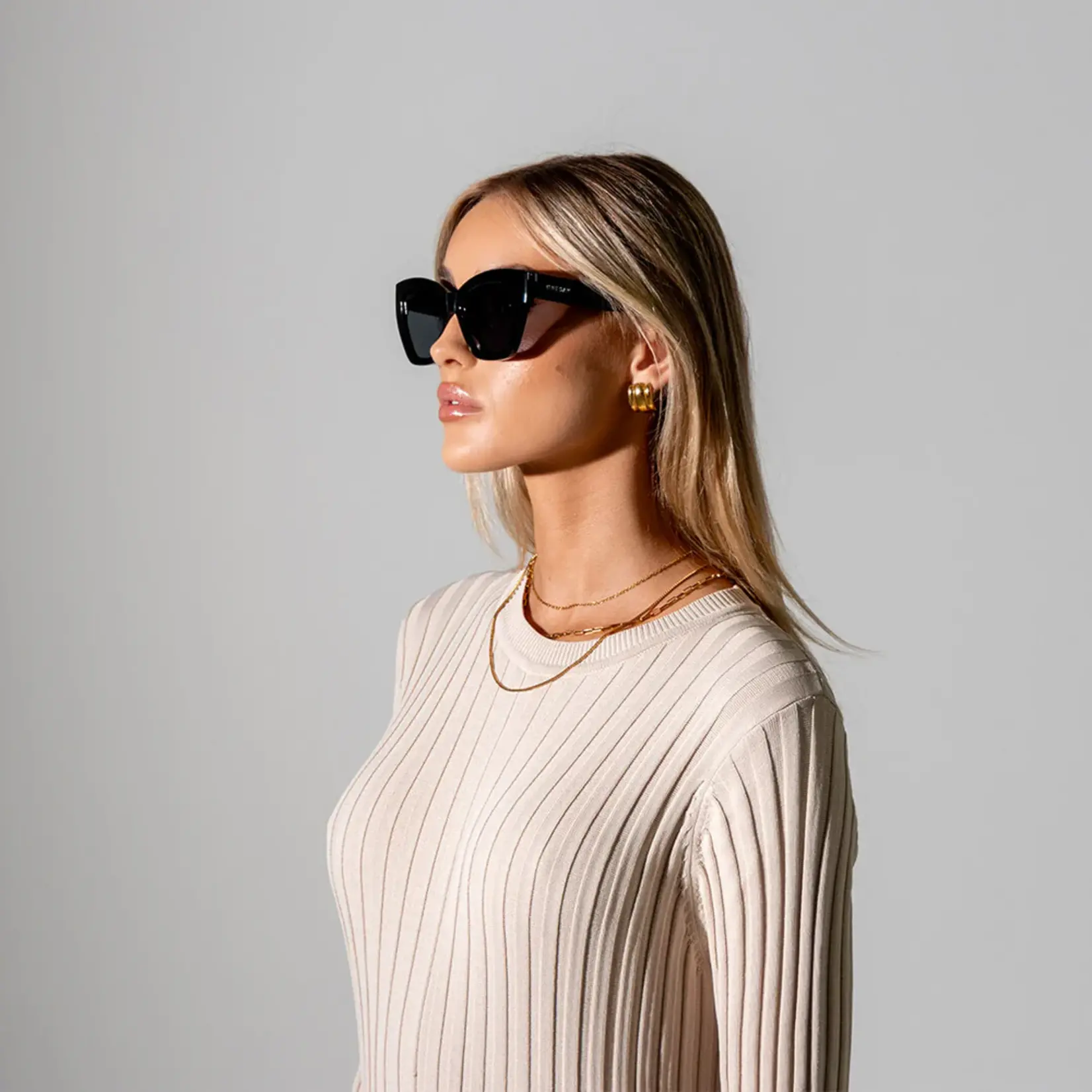One Day Winona Sunglasses - Black Smoke