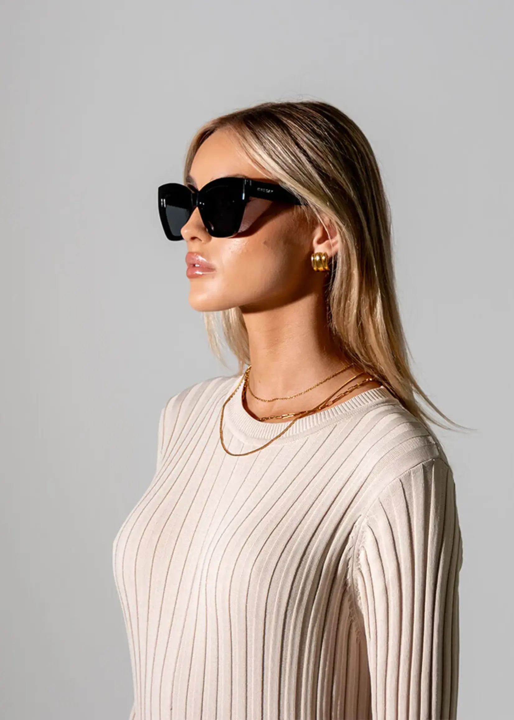 One Day Winona Sunglasses - Black Smoke