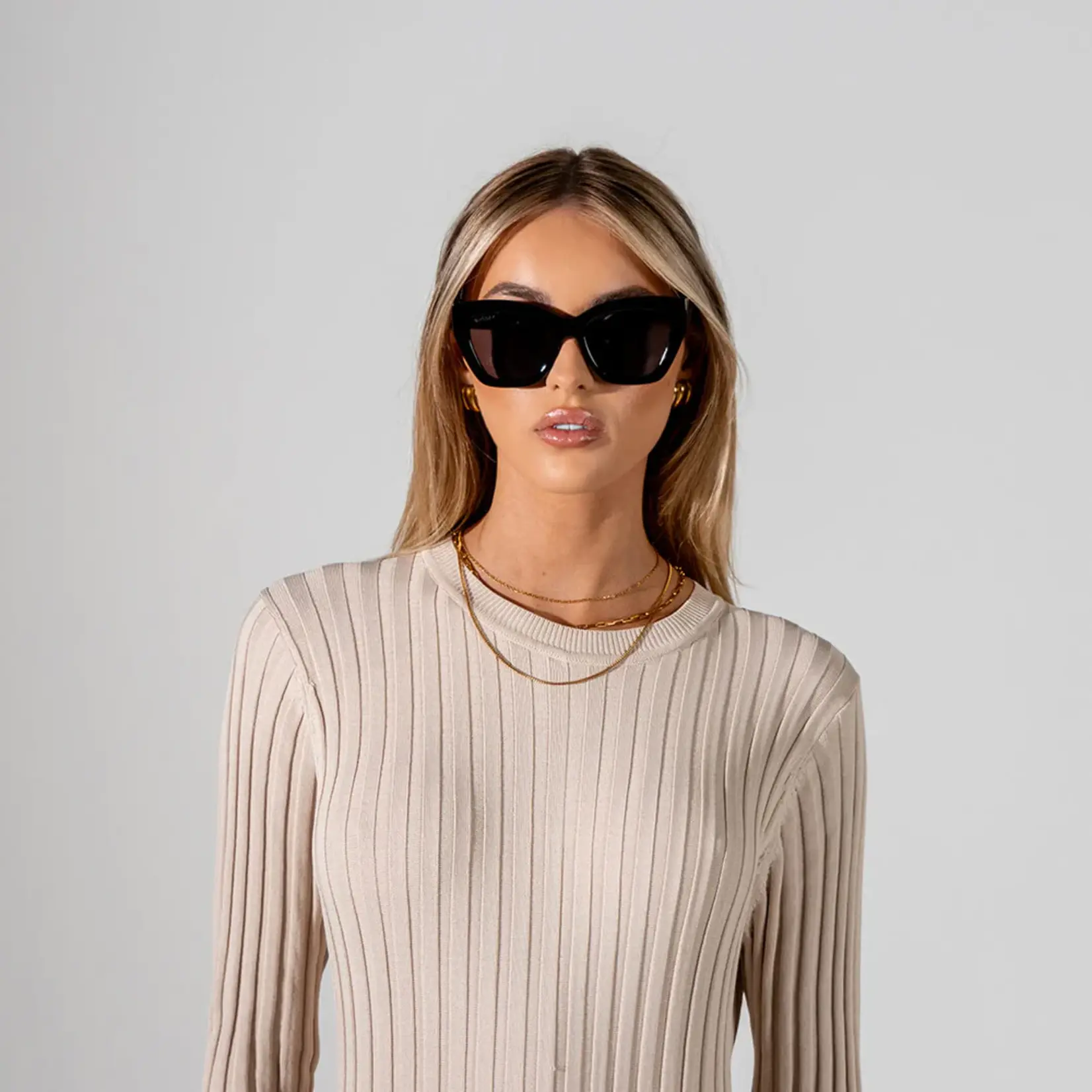 One Day Winona Sunglasses - Black Smoke