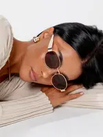 One Day Kendall Sunglasses - Gold Brown