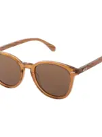 Sin Eyewear Risky Business Wooden Sunglasses - Caramel