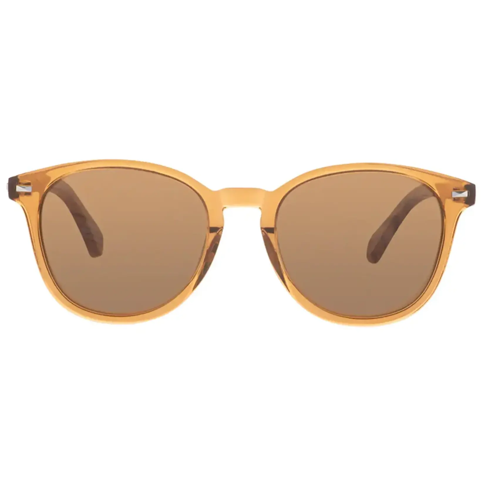 Sin Eyewear Risky Business Wooden Sunglasses - Caramel
