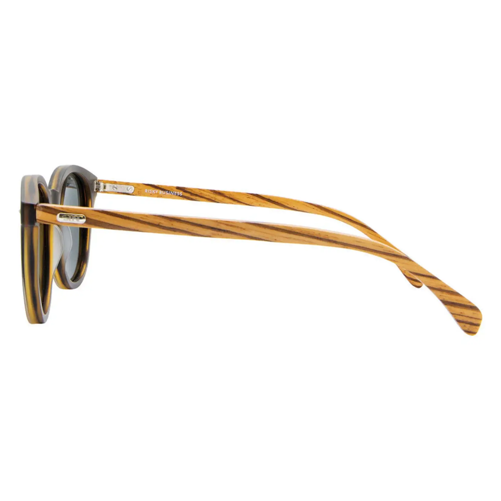 Sin Eyewear Risky Business Wooden Sunglasses - Black