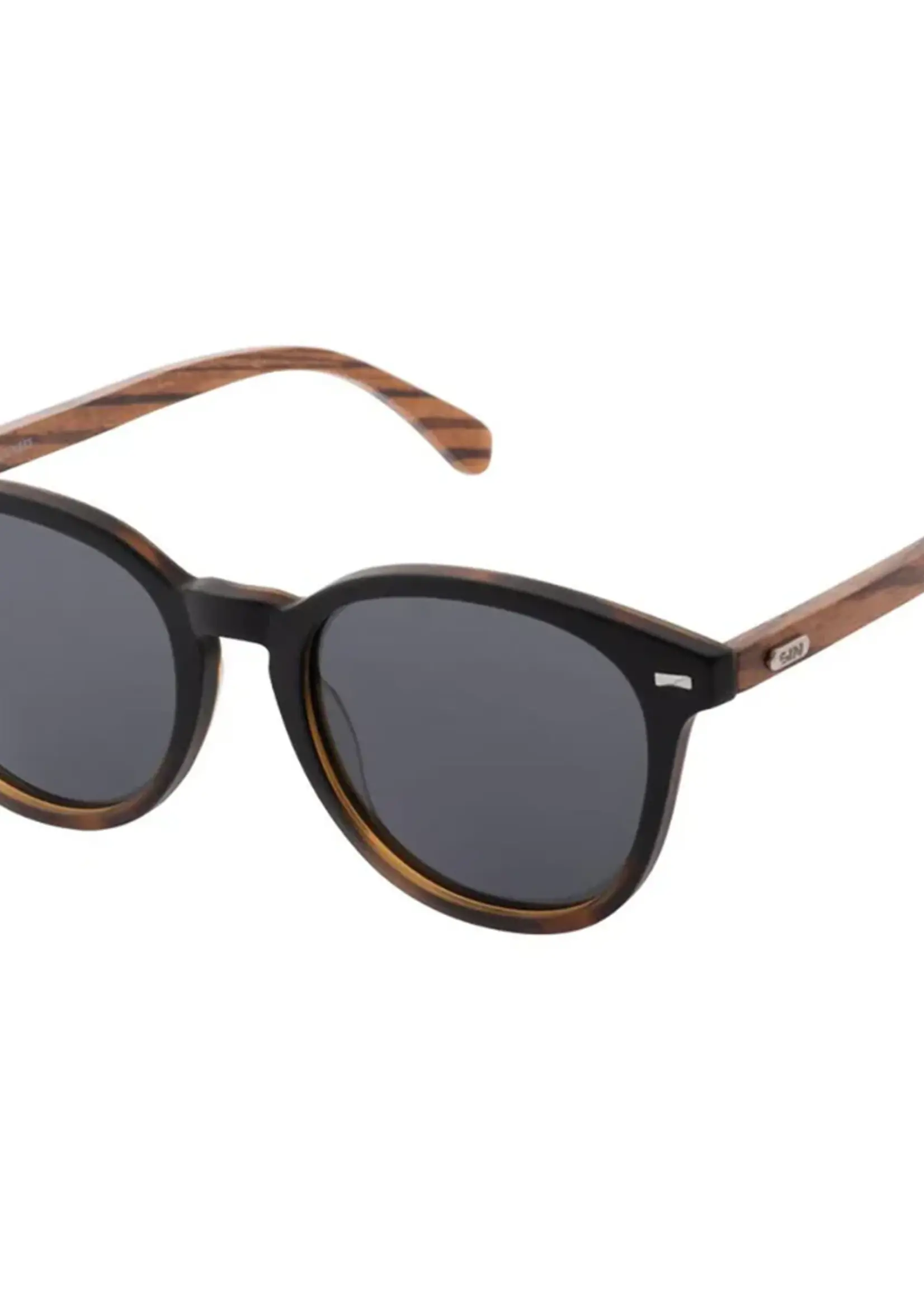 Sin Eyewear Risky Business Wooden Sunglasses - Black