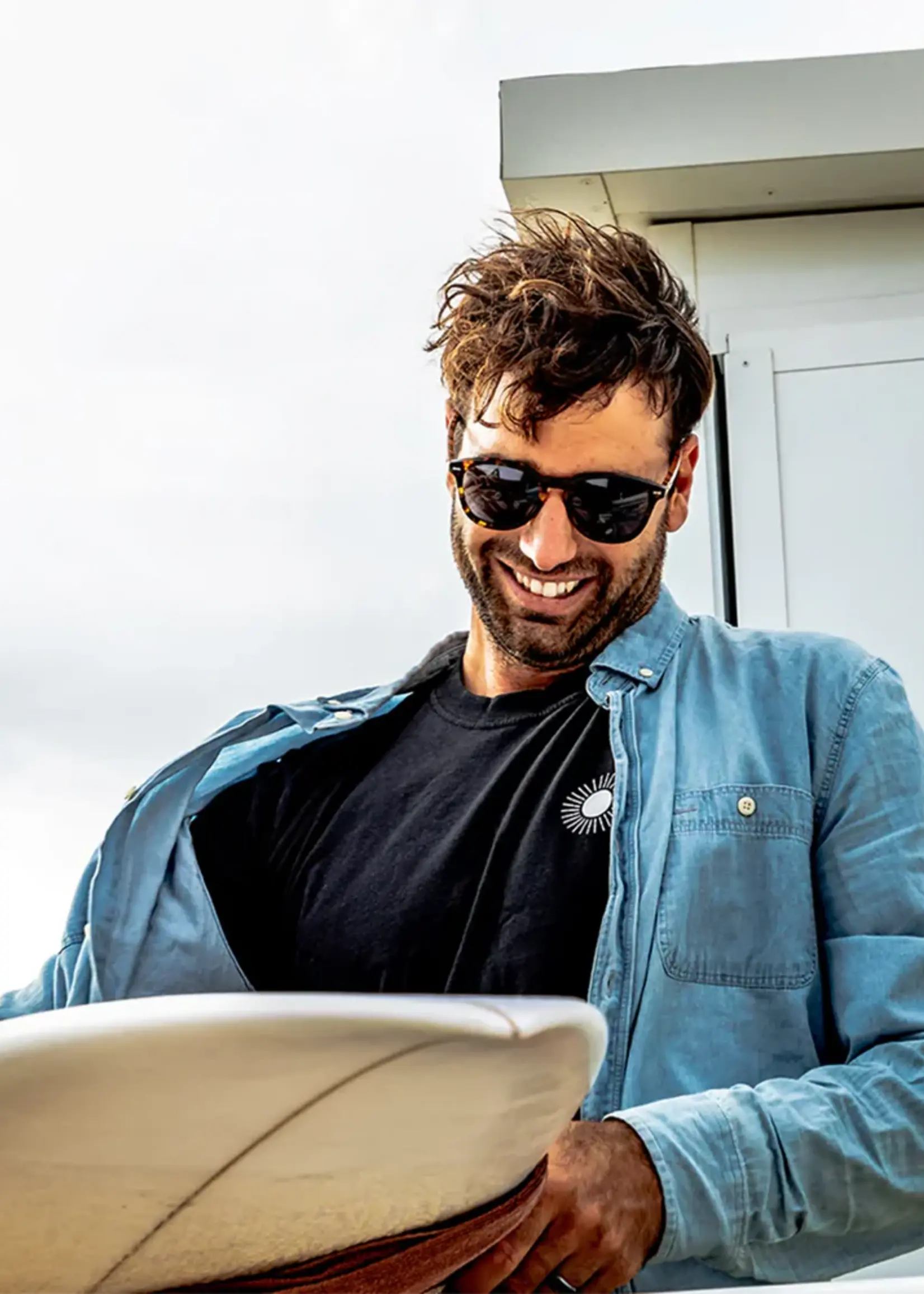 Sin Eyewear Risky Business Wooden Sunglasses - Black