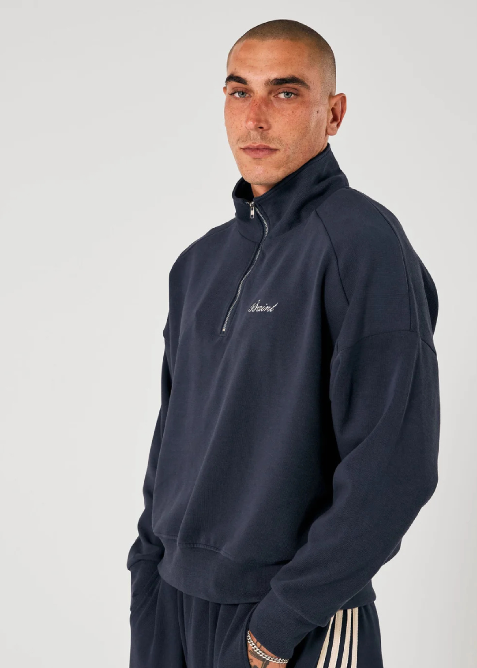 Ssaint Zip Jumper - Navy