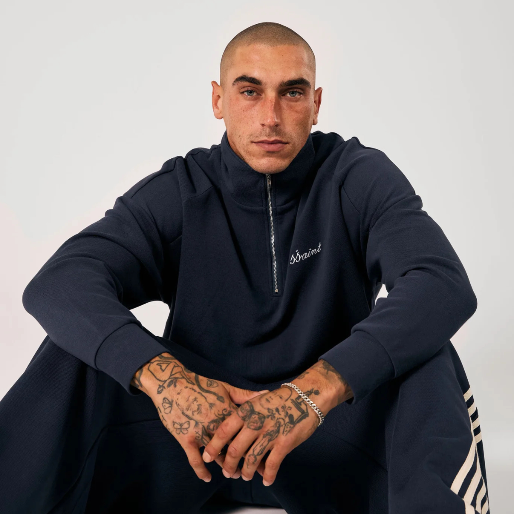 Ssaint Zip Jumper - Navy