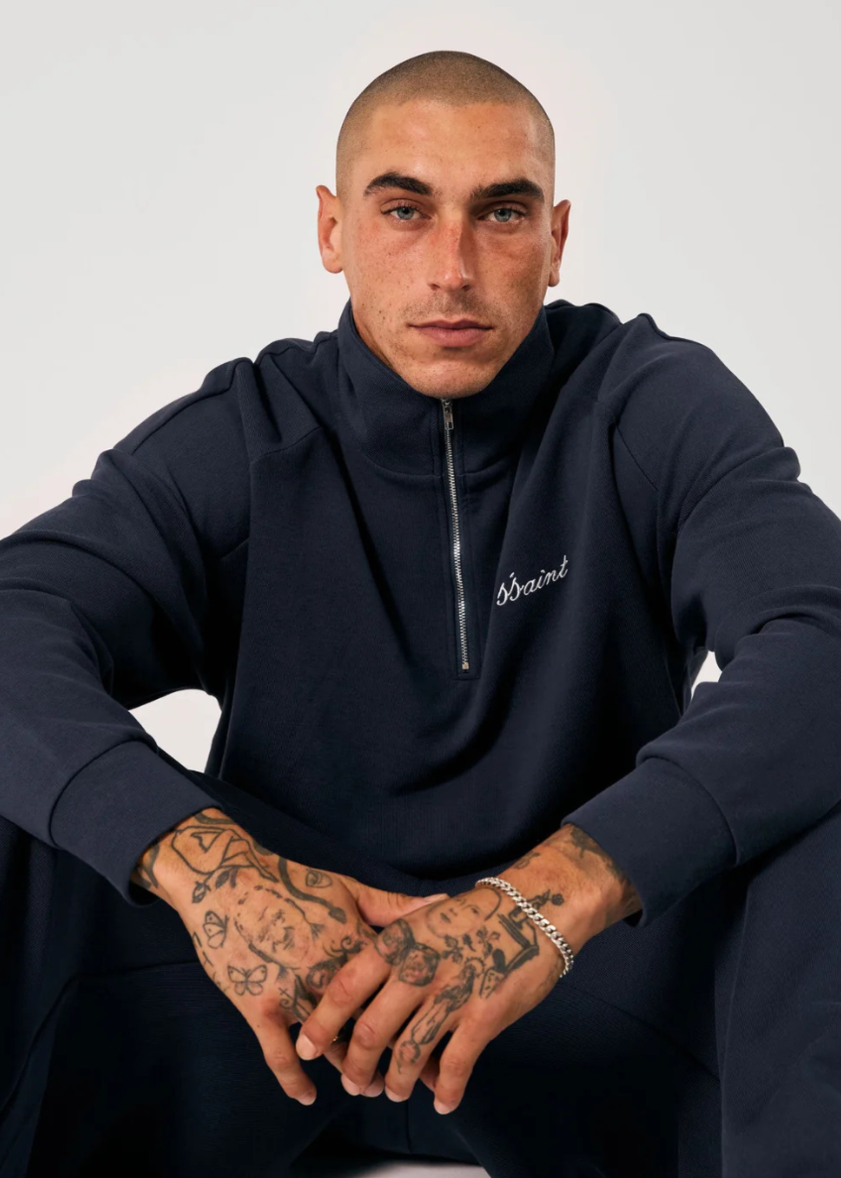Ssaint Zip Jumper - Navy
