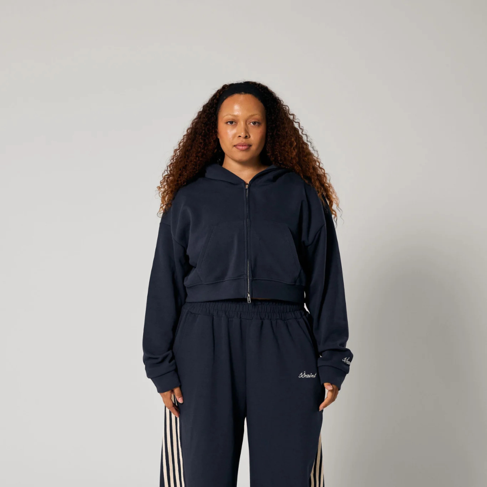 Ssaint Cropped Hood - Navy